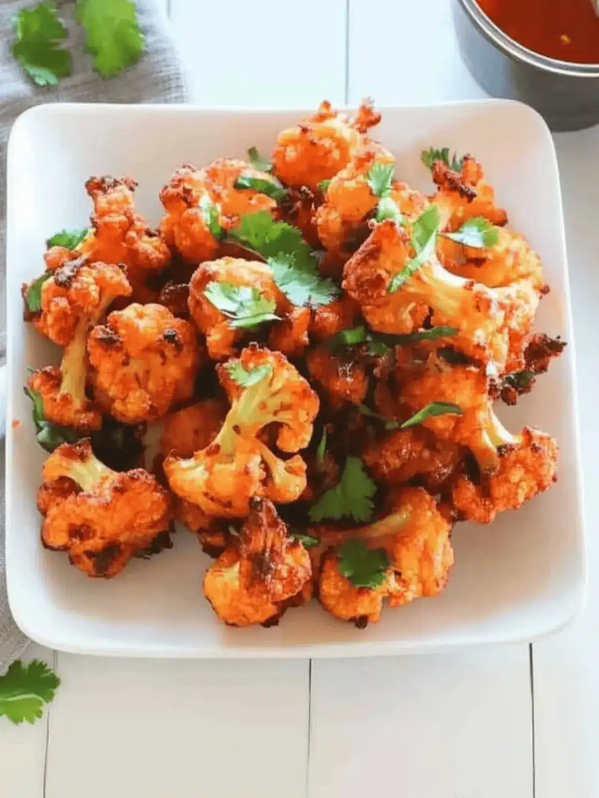 Baked Crispy and Spicy Cauliflower Bites