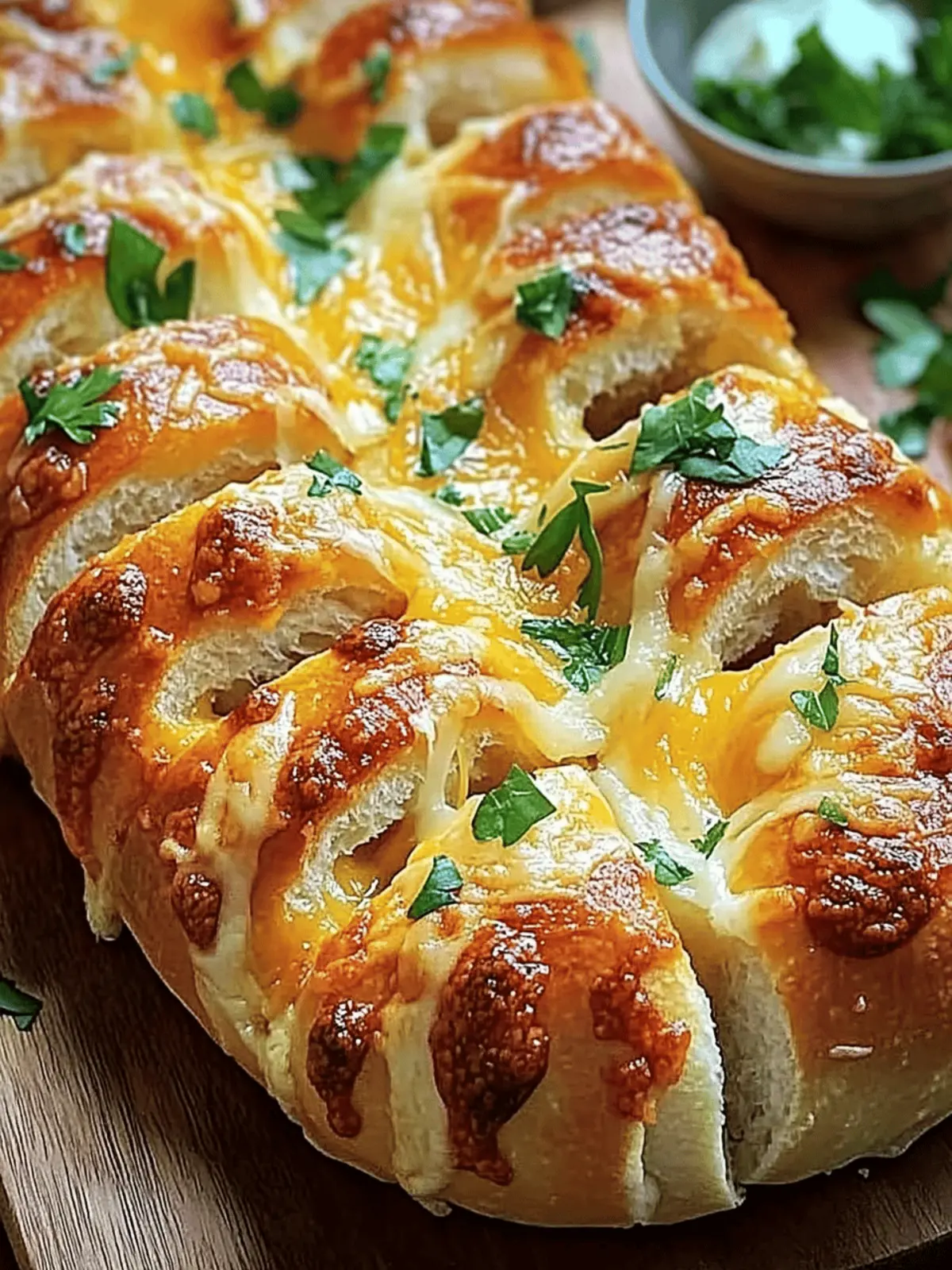 Cheesy Pull-Apart Garlic Bread for Delicious Flavor Bursts 2 Cheesy Pull-Apart Garlic Bread Delightful Flavor Bursts