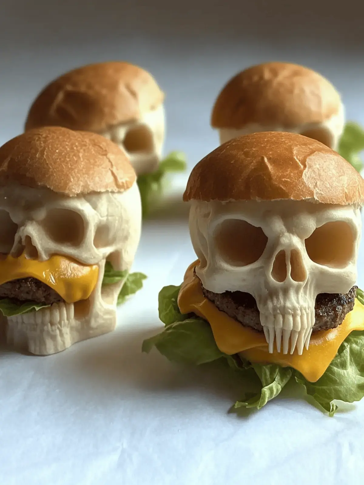 Cheeseburger Skulls: Fun Halloween Treats for the Family 3 Cheeseburger Skulls
