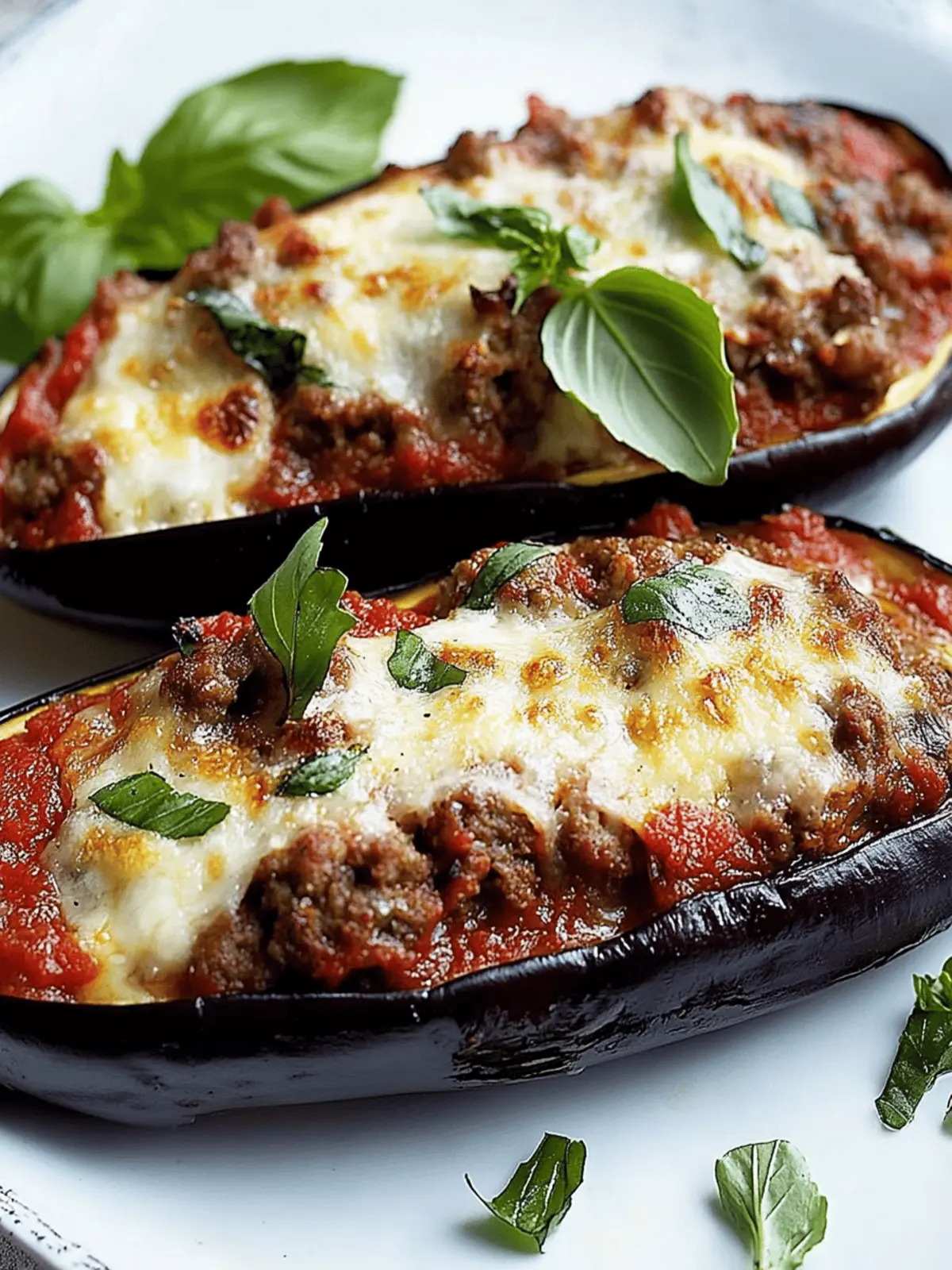 Sausage Stuffed Eggplant