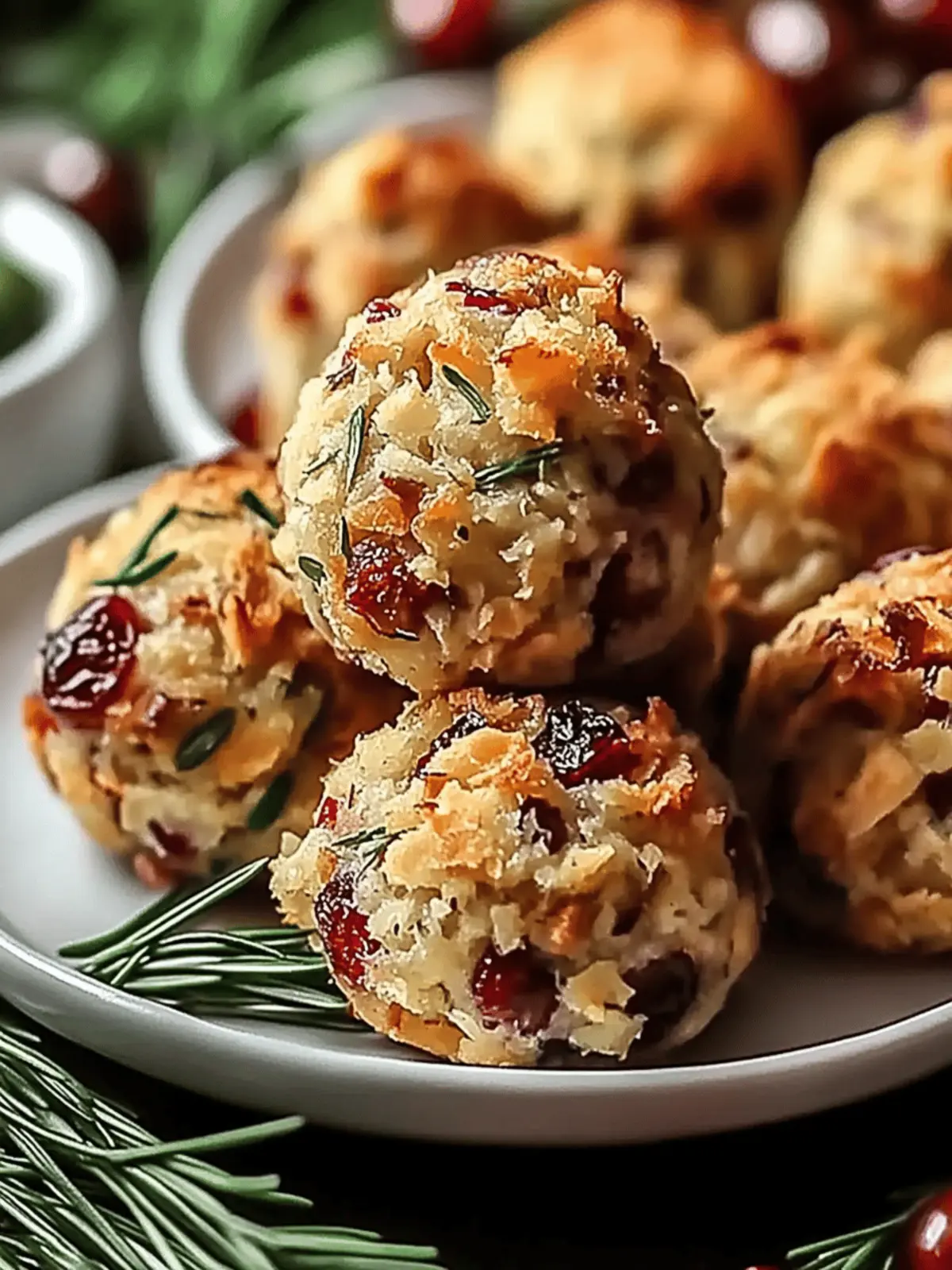 Cranberry & Turkey Stuffing Balls