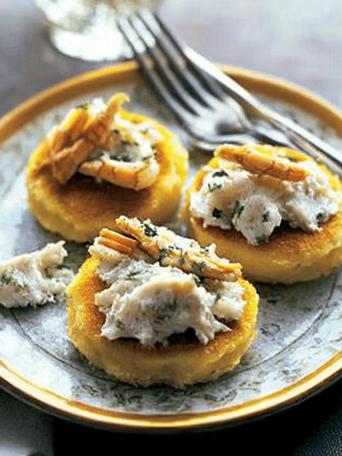 Johnnycakes with Peekytoe Crab