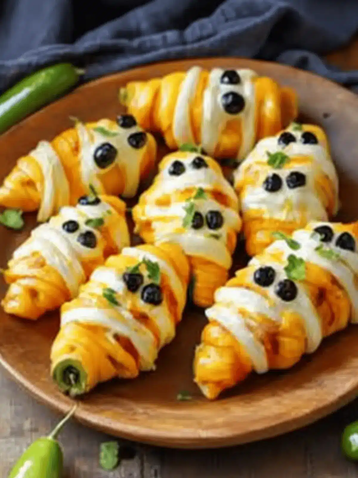 Crispy Jalapeno Popper Mummies for a Spooky Snack Attack 4 Jalapeno Popper Mummies