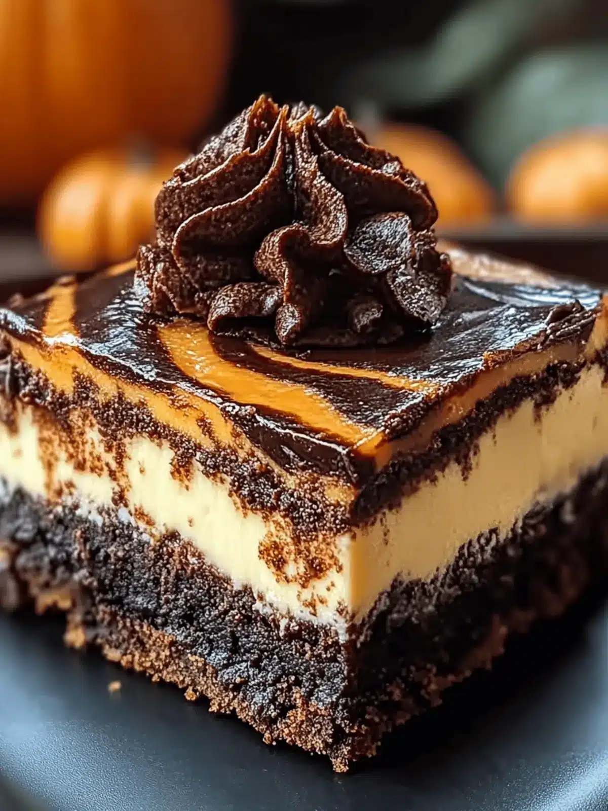 Pumpkin Cheesecake Brownies