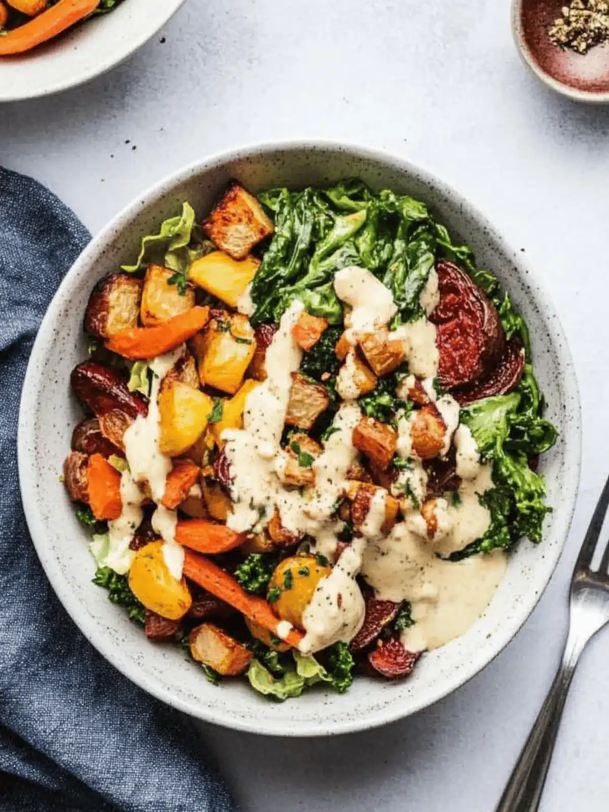 Delicious Roasted Root Vegetable Bowls with Creamy Tahini Drizzle 3 Roasted Root Vegetable Bowls
