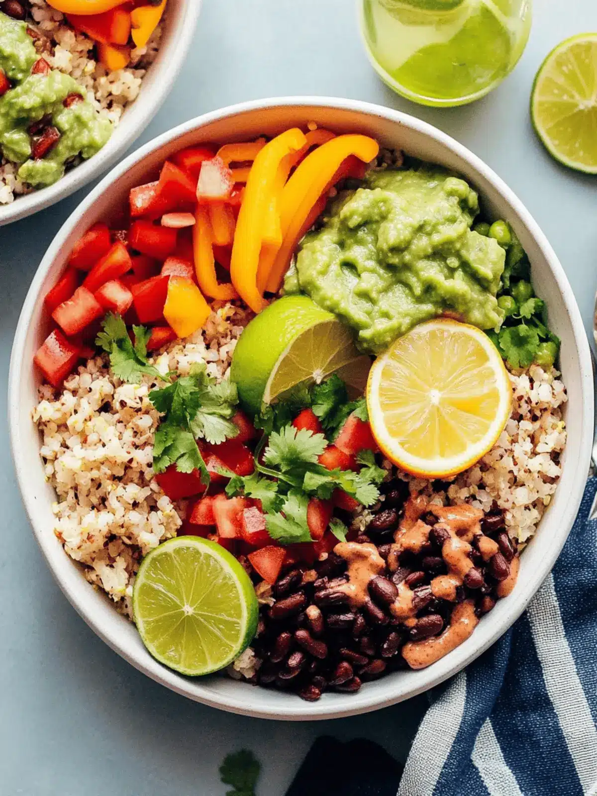 Zesty Cauliflower Rice Burrito Bowl: Quick, Vegan Delight 4 Cauliflower Rice Burrito Bowl