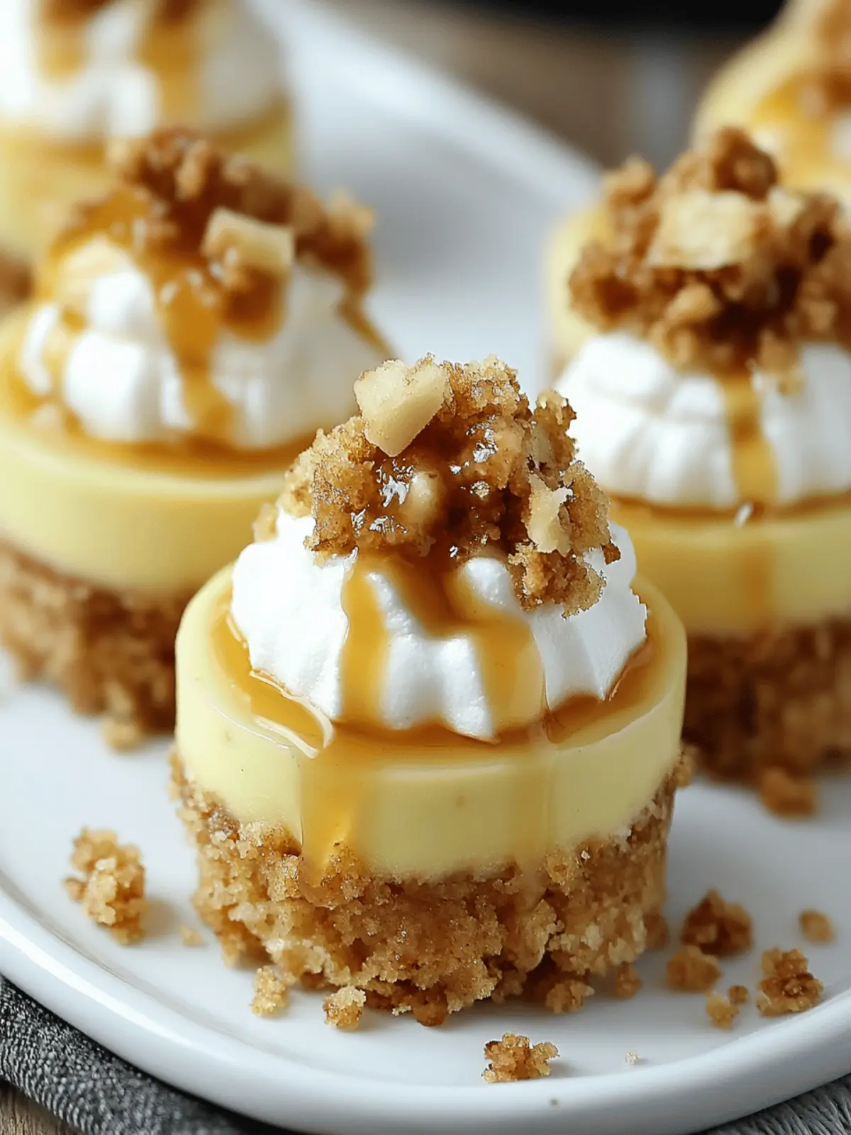 Apple Crisp Mini Cheesecakes