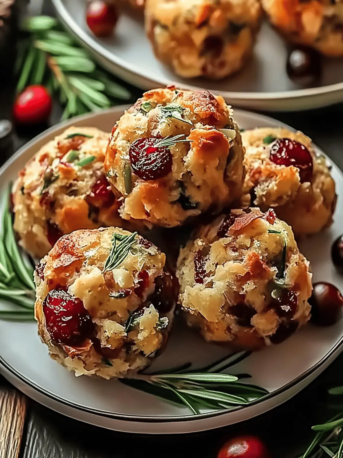 Cranberry & Turkey Stuffing Balls