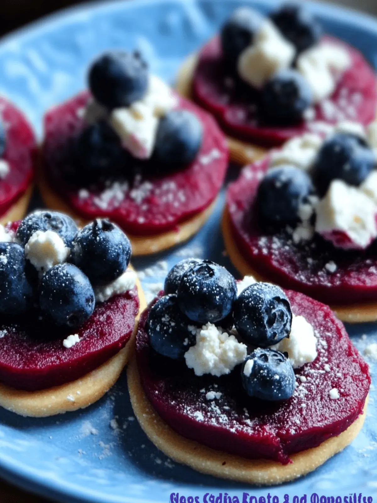 Beet, Blueberry and Goat Cheese Rounds
