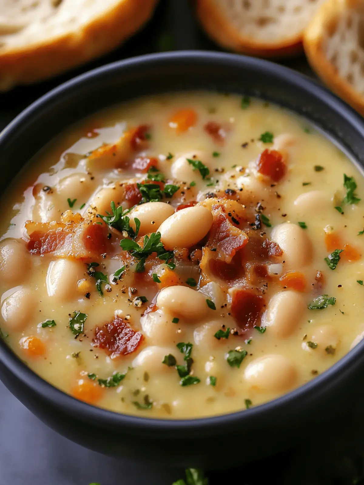 Warm Up with This Hearty White Bean Soup with Bacon Delight 3 White Bean Soup with Bacon