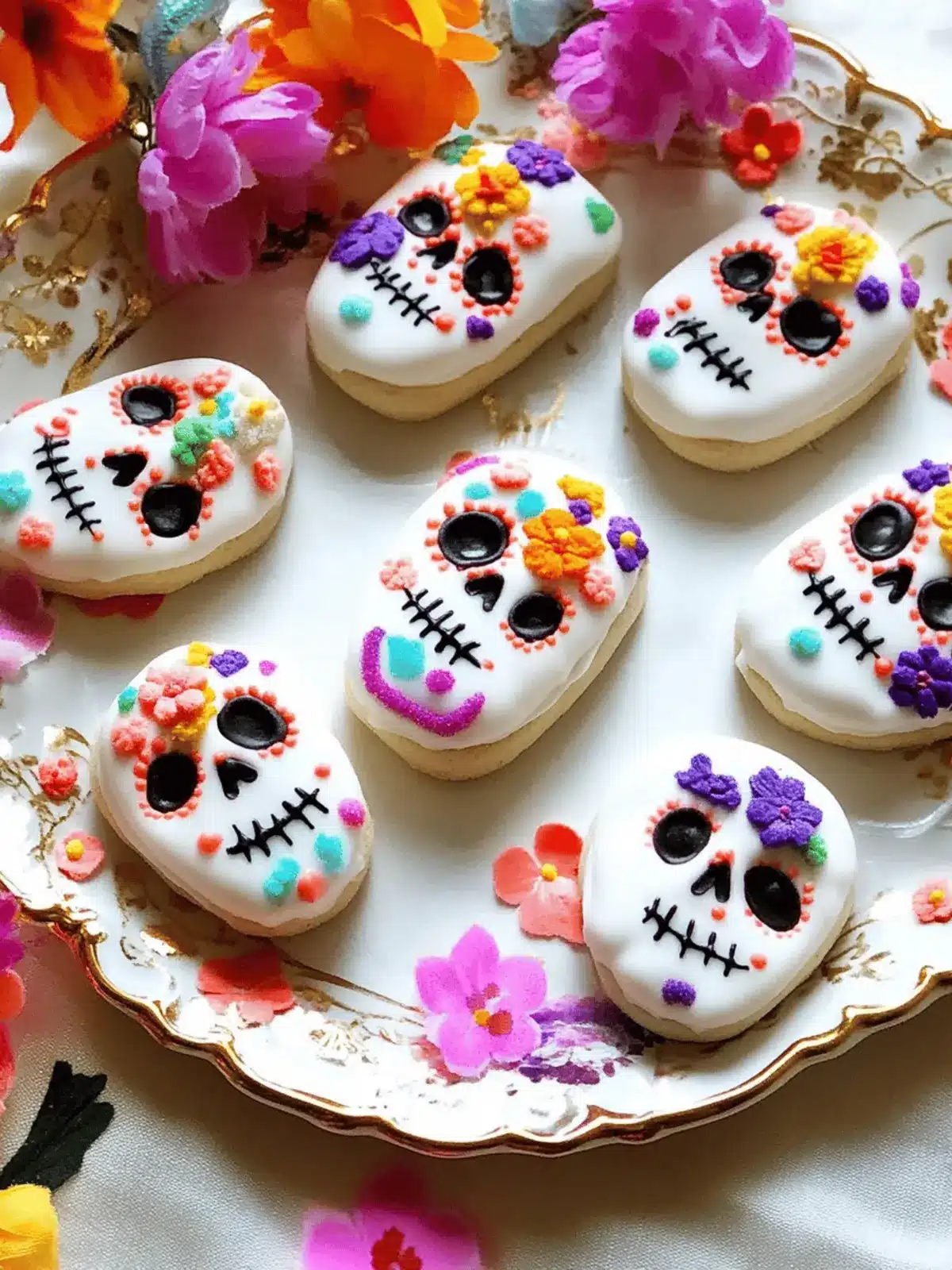 Sugar Skull Cookies for Day of the Dead