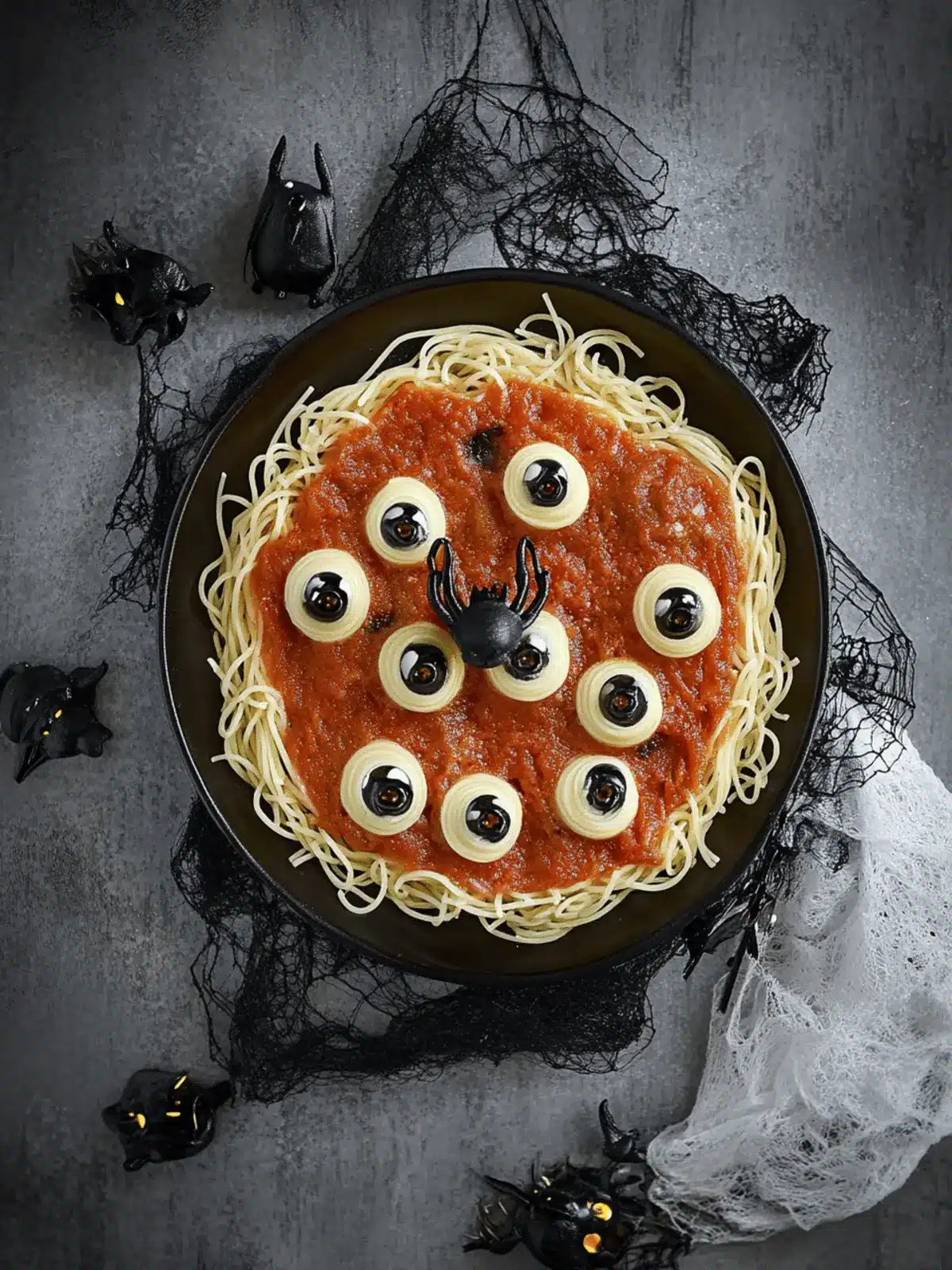 Spooky Halloween Pasta with Ghostly Meatballs Delight 4 Halloween Pasta
