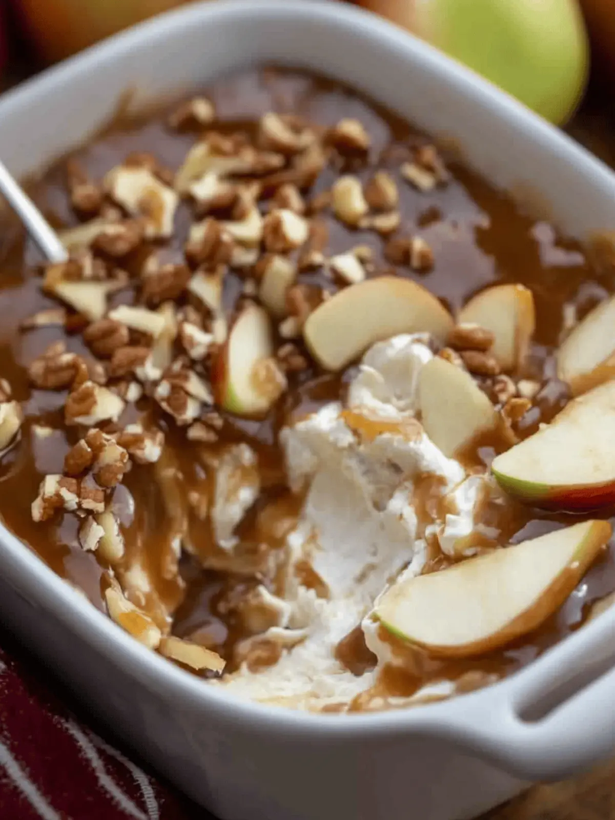 Easy caramel apple cheesecake dip