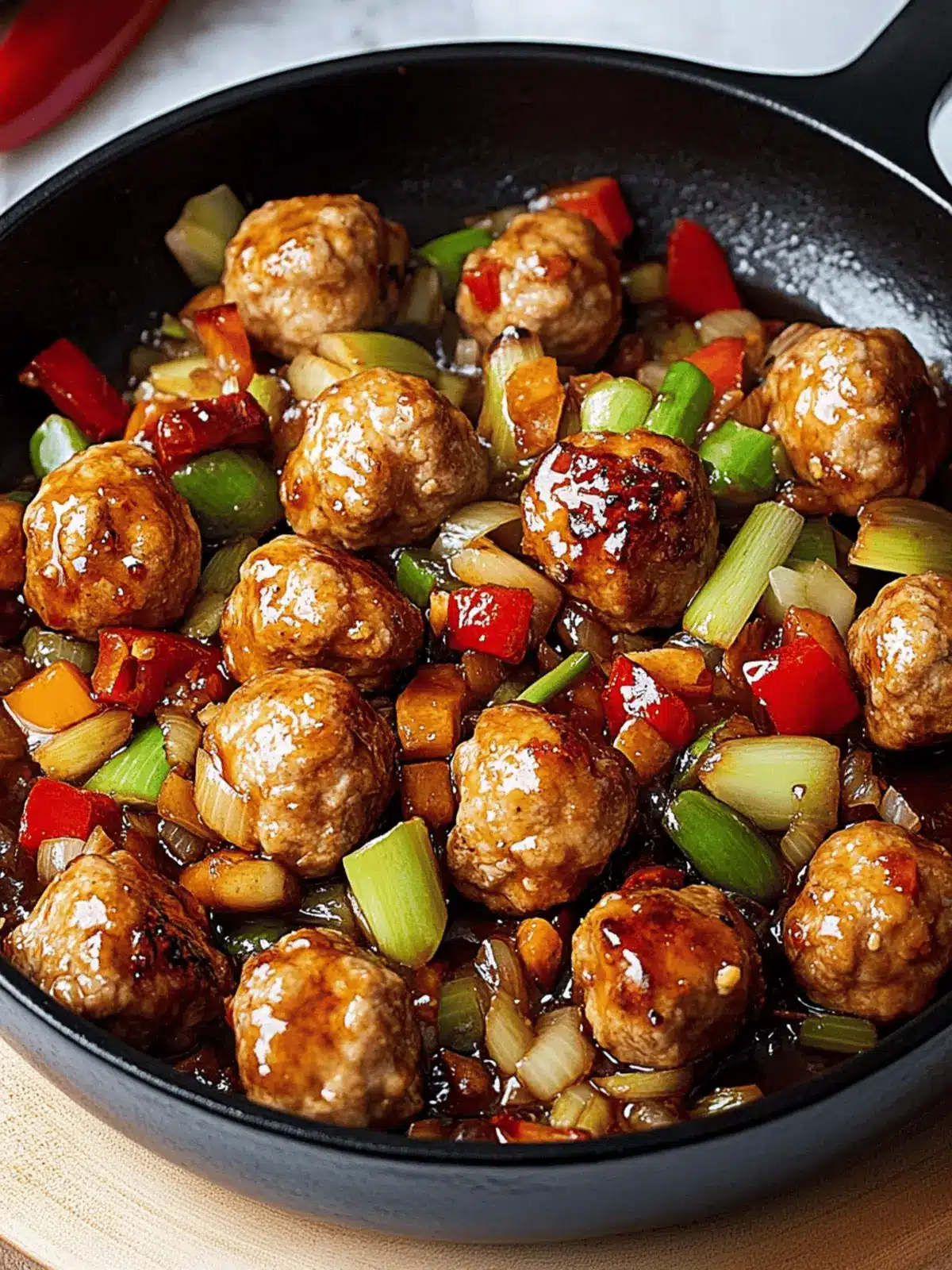 Kung Pao Chicken Meatballs