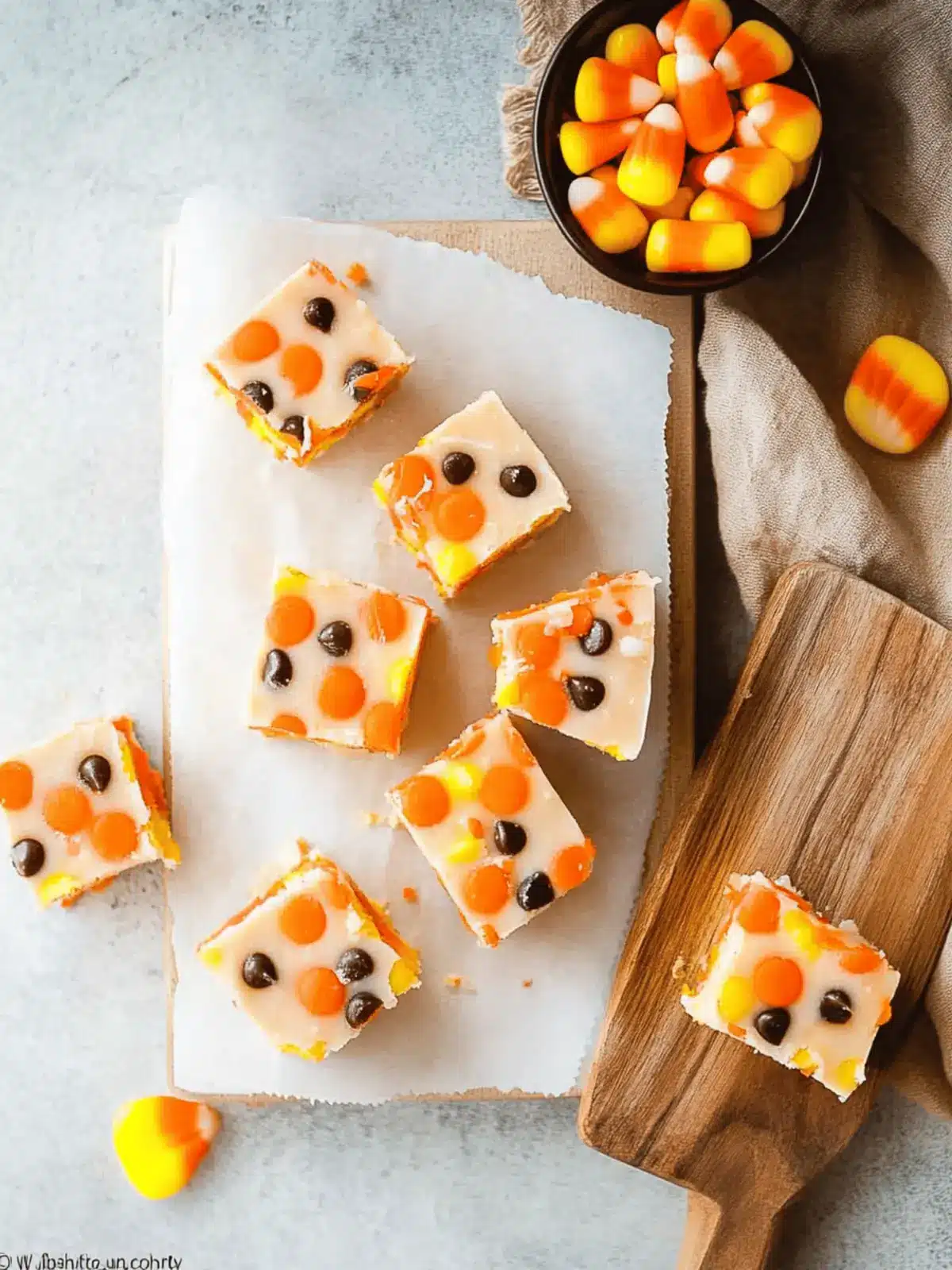Microwave Fudge with Candy Corn