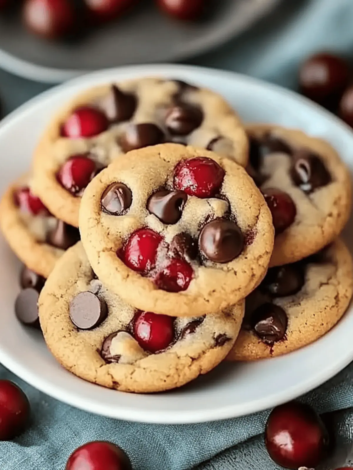 Cherry Chocolate Chip Cookies with Mocha Chips