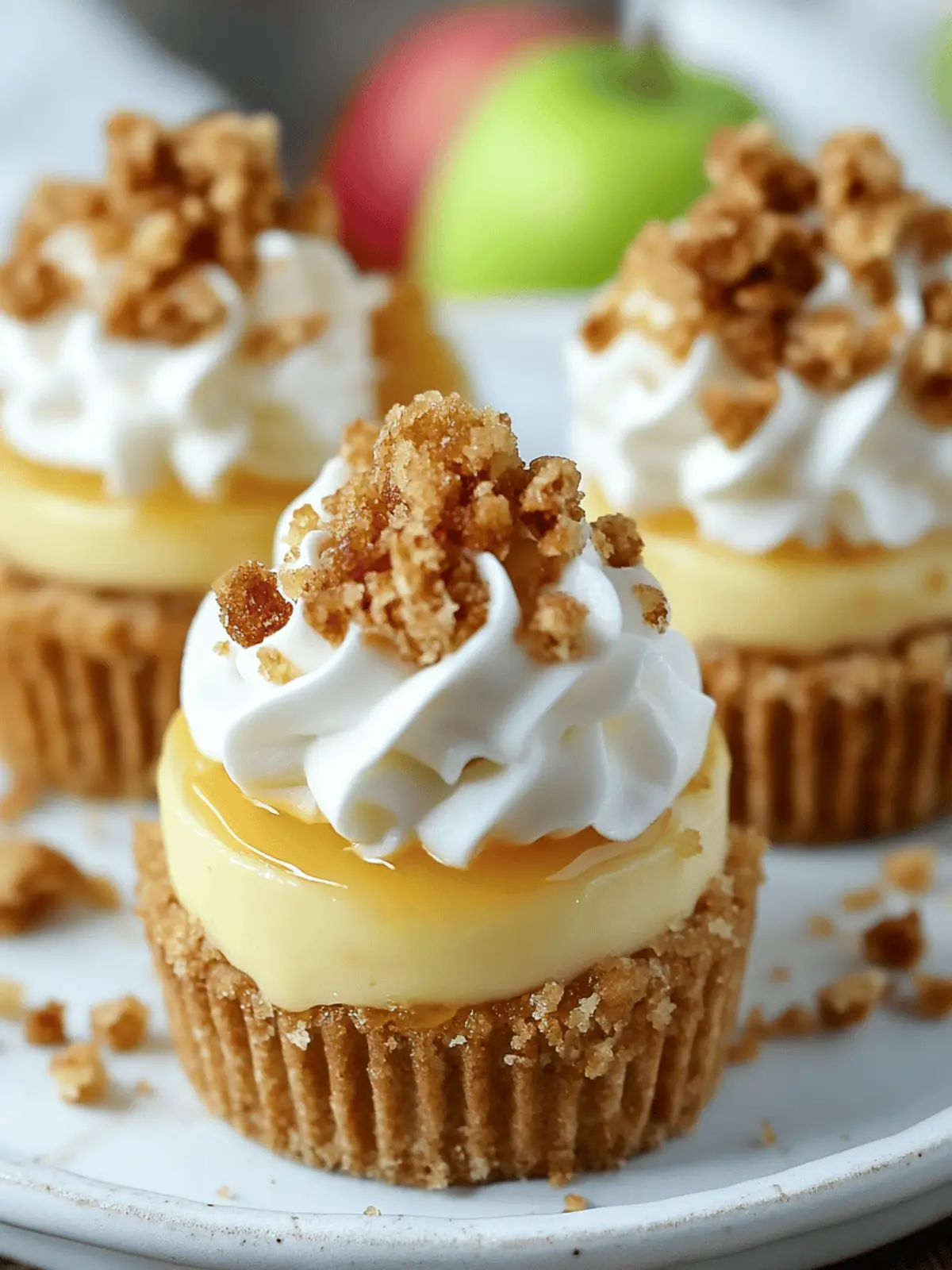 Apple Crisp Mini Cheesecakes