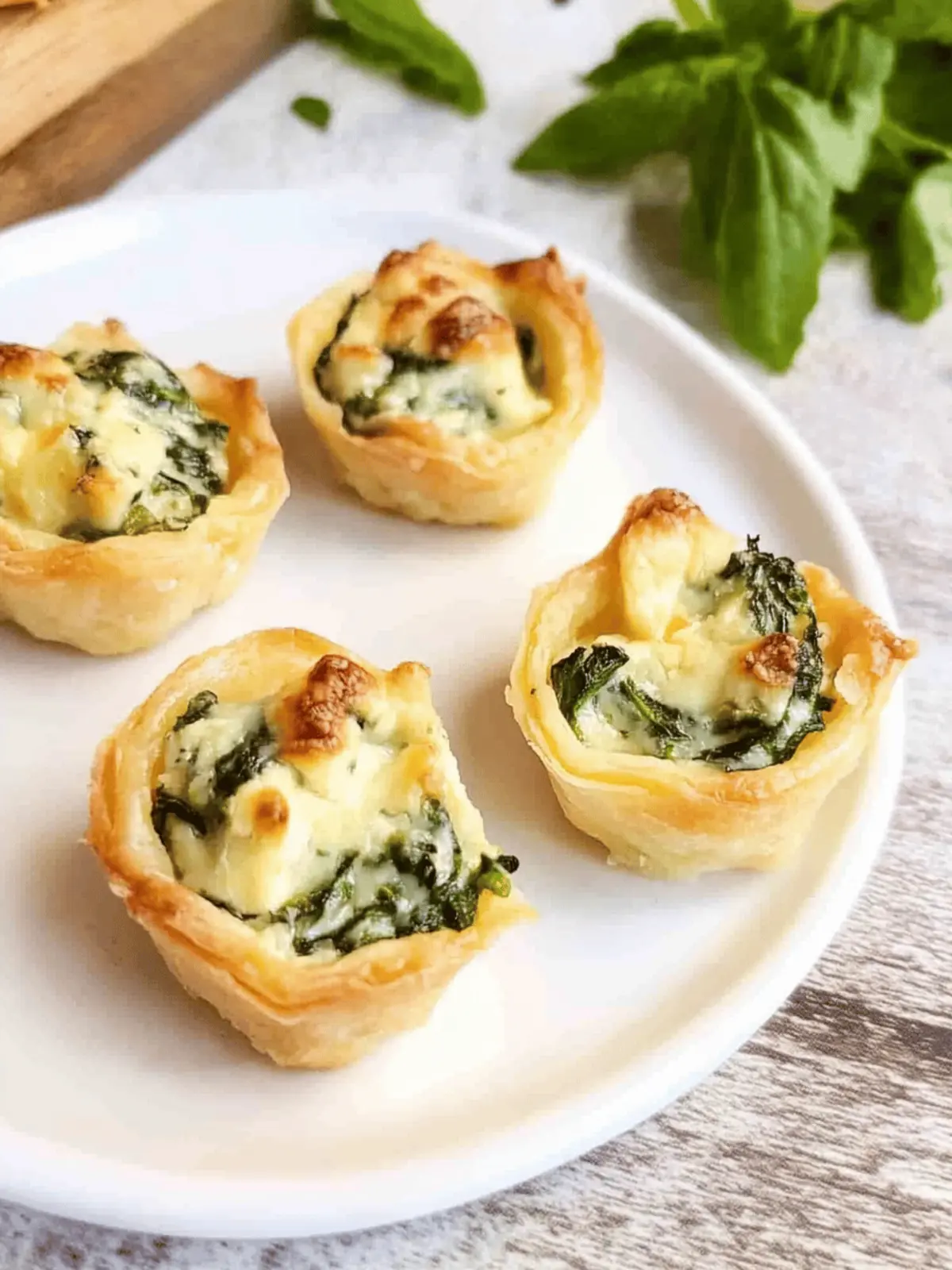 Mini Cheese and Spinach Tartlets