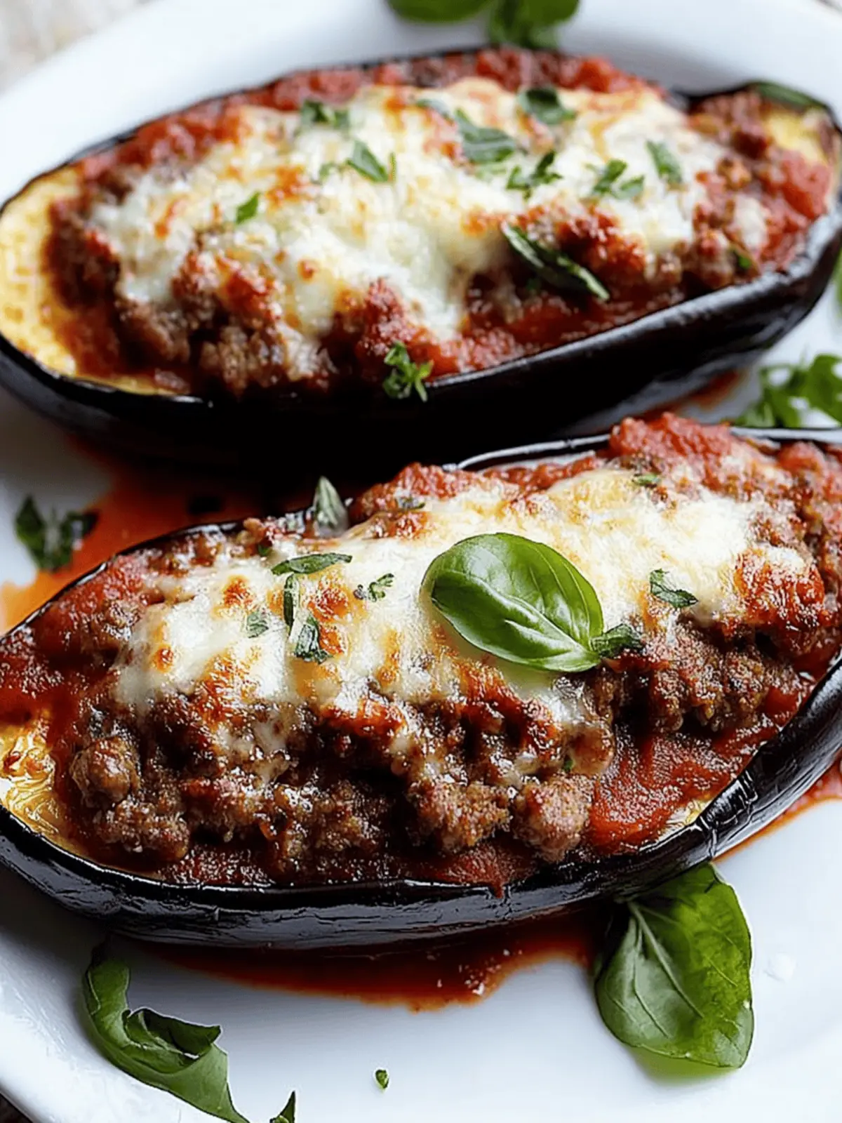 Sausage Stuffed Eggplant