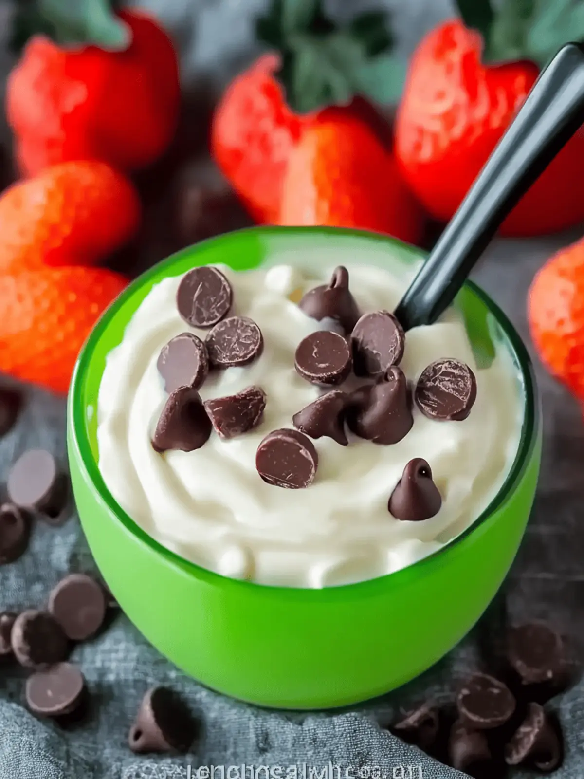 Melted Witch Chocolate Chip Cream Cheese Fruit Dip for Halloween Fun 4 Melted Witch Chocolate Chip Cream Cheese Fruit Dip