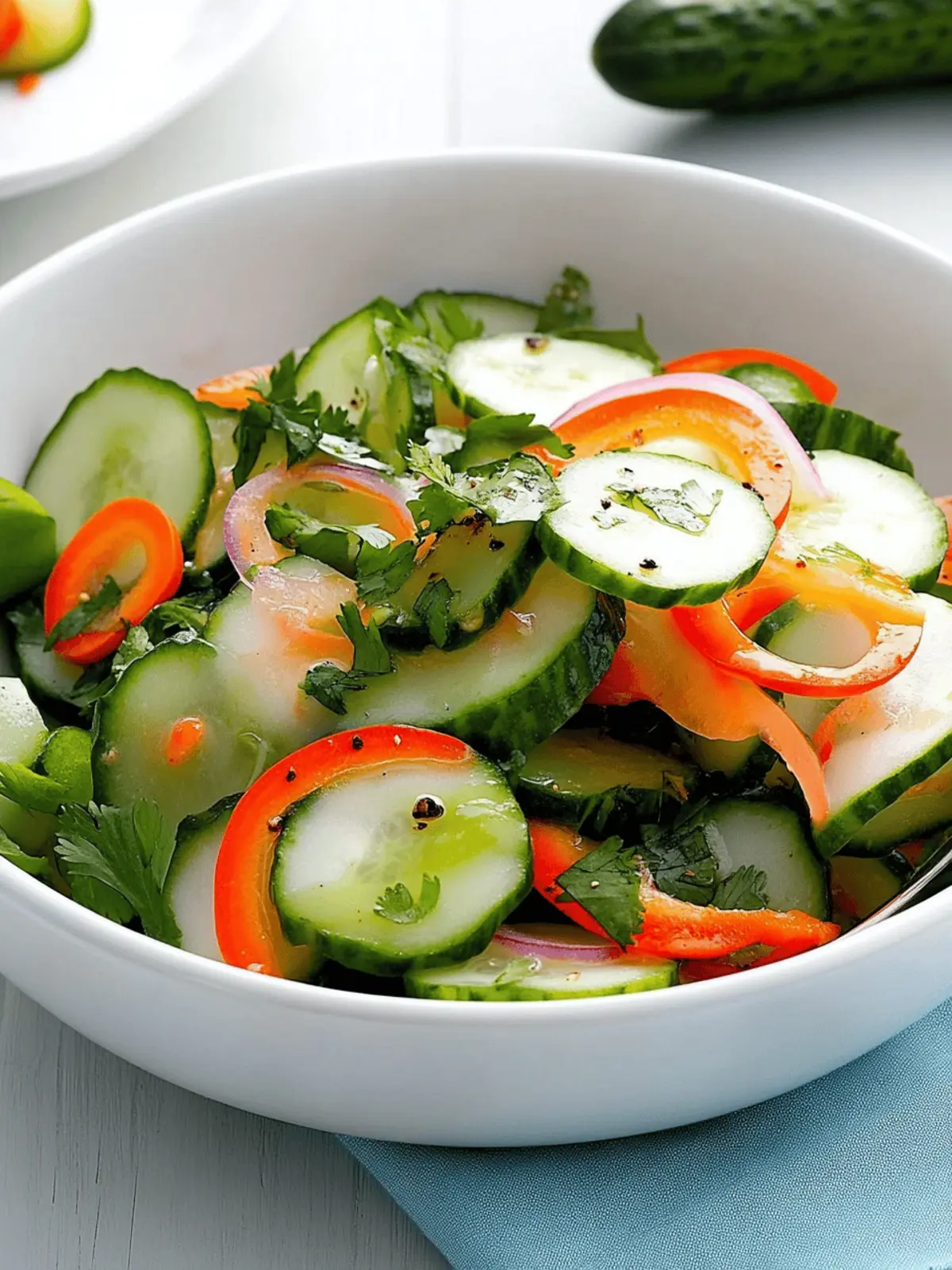 Crisp & Spicy Cucumber Salad: Refreshing Summer Crunch! 2 Crisp & Spicy Cucumber Salad