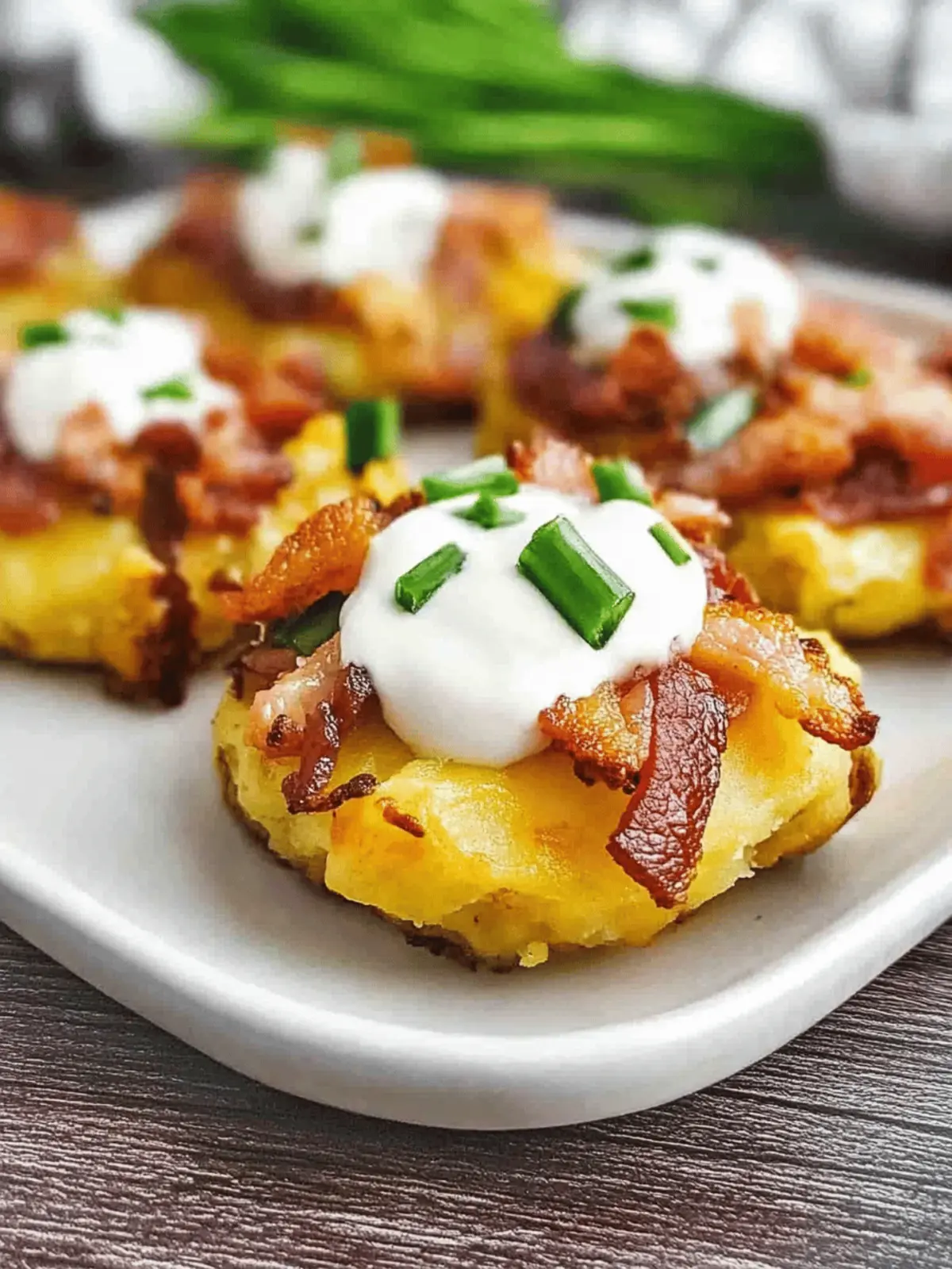 Irresistible Cheesy Bacon Loaded Smashed Potatoes Recipe 2 Cheesy Bacon Loaded Smashed Potatoes