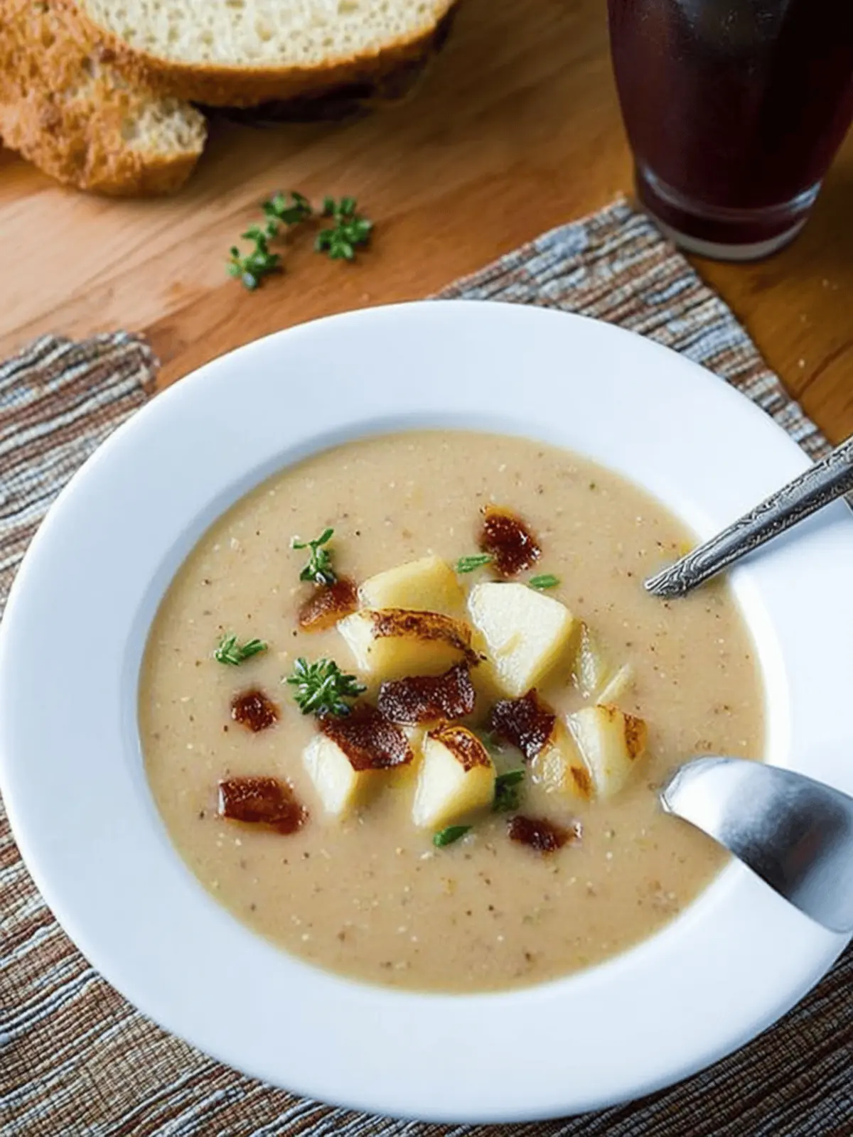 Roasted Apple and Aged White Cheddar Soup