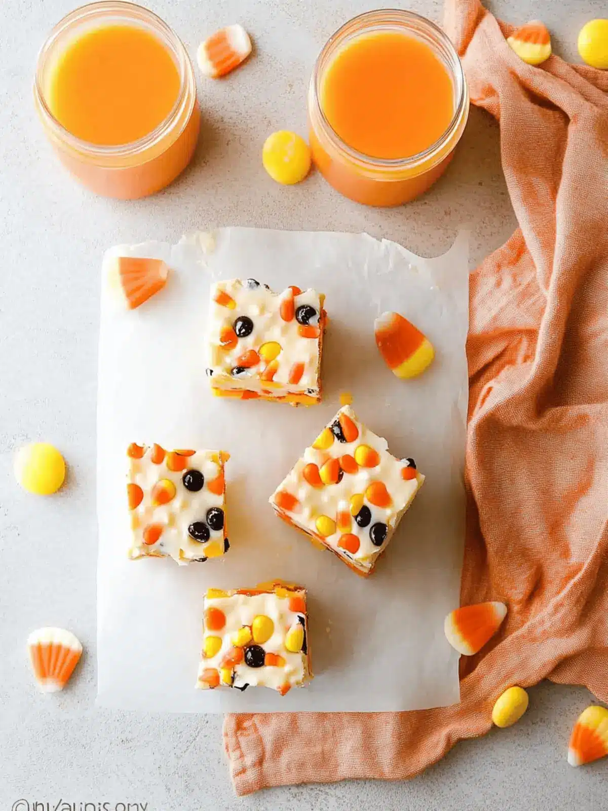 Microwave Fudge with Candy Corn