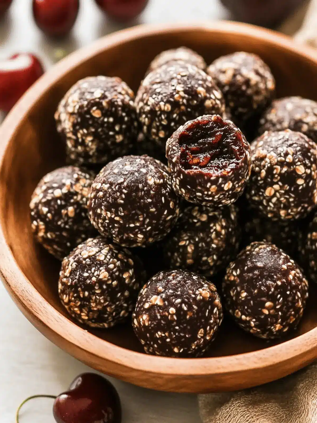 Dark Chocolate Cherry Energy Bites for Instant Energy Boost 4 Dark Chocolate Cherry Energy Bites