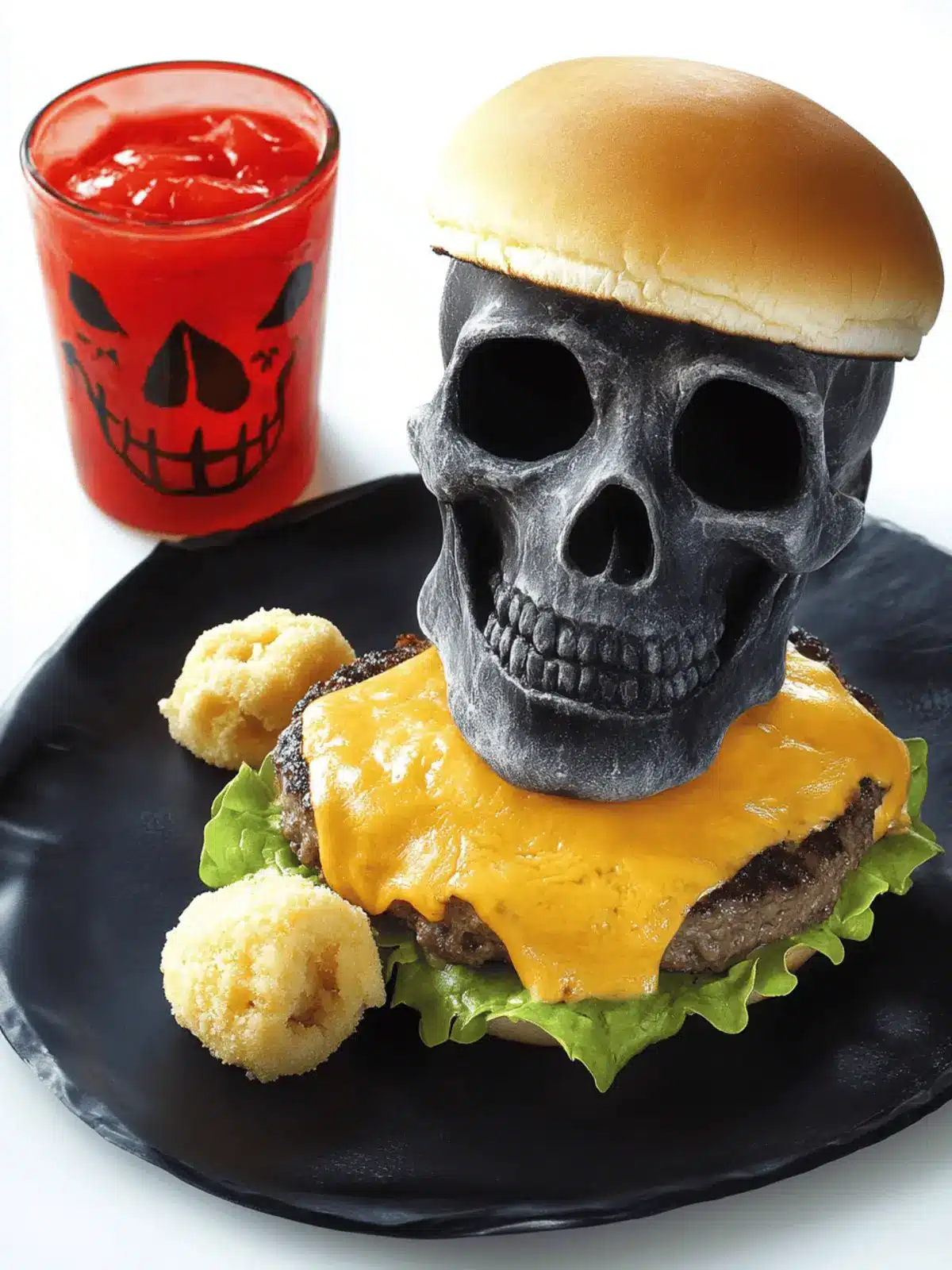 Cheeseburger Skulls: Fun Halloween Bites Everyone Will Love 2 Cheeseburger Skulls
