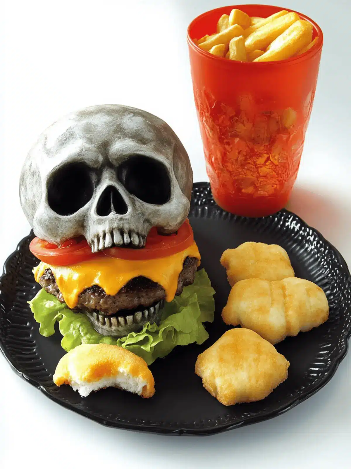 Cheeseburger Skulls: Fun Halloween Bites Everyone Will Love 5 Cheeseburger Skulls