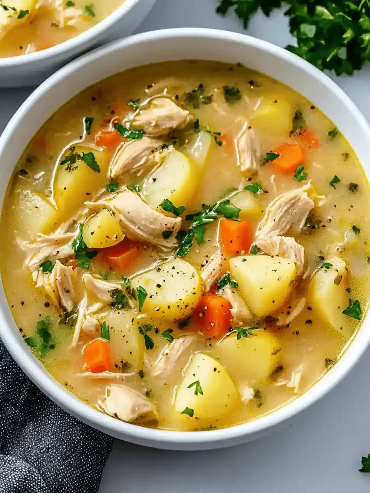 Comforting Chicken Soup with Potatoes