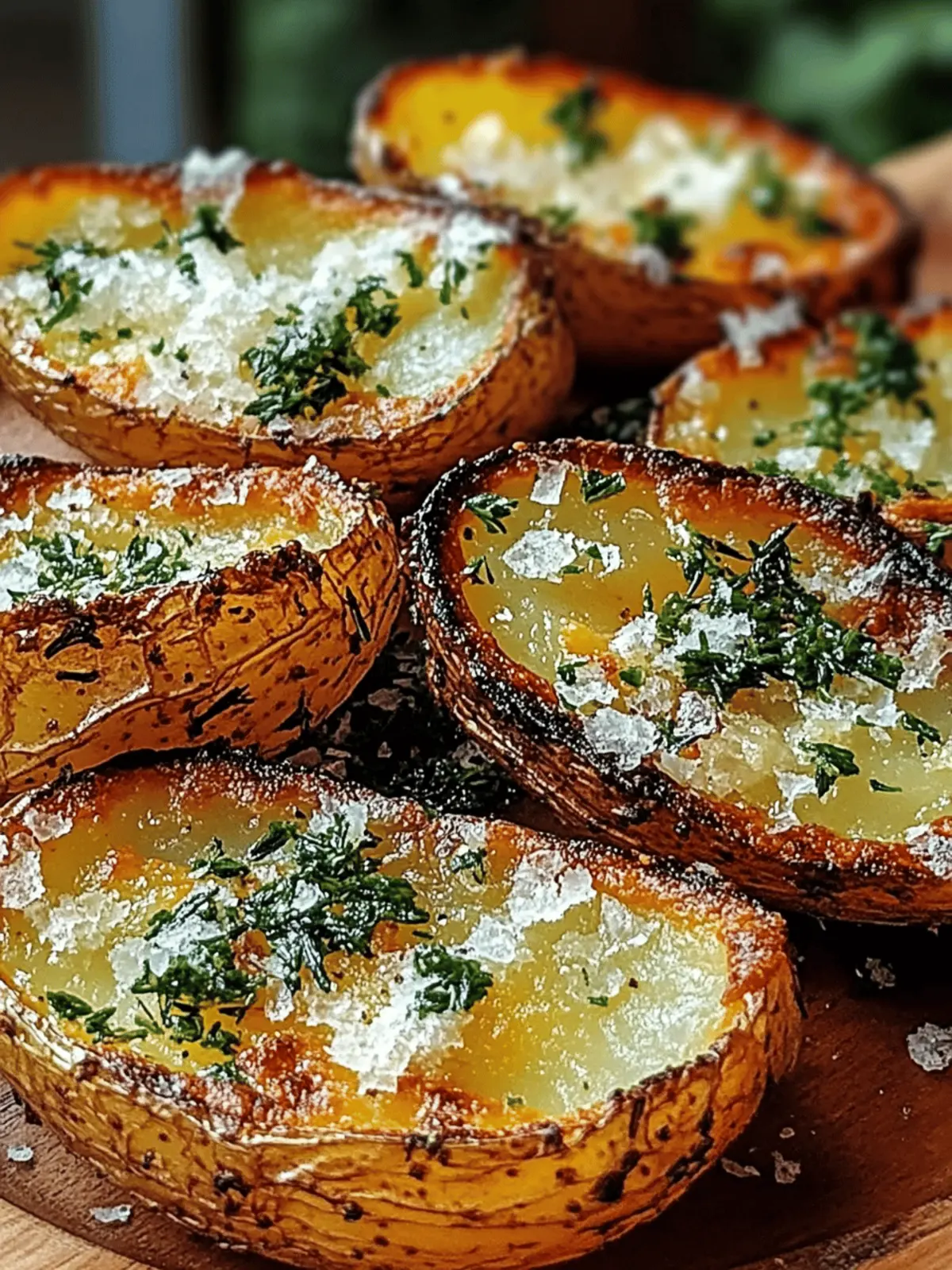 Crispy Garlic Herb Roasted Potato Skins