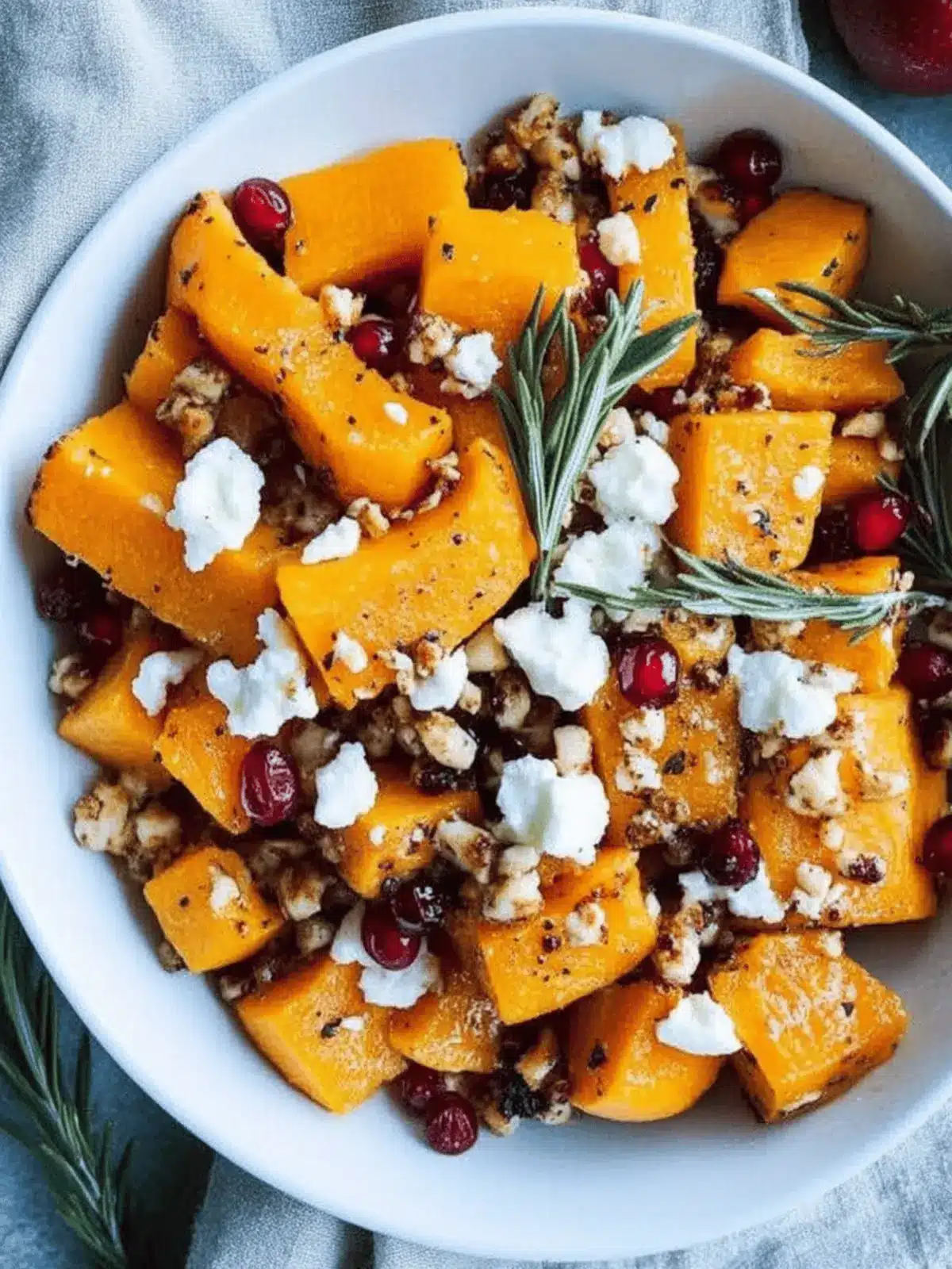 Roasted Butternut Squash with Goat Cheese