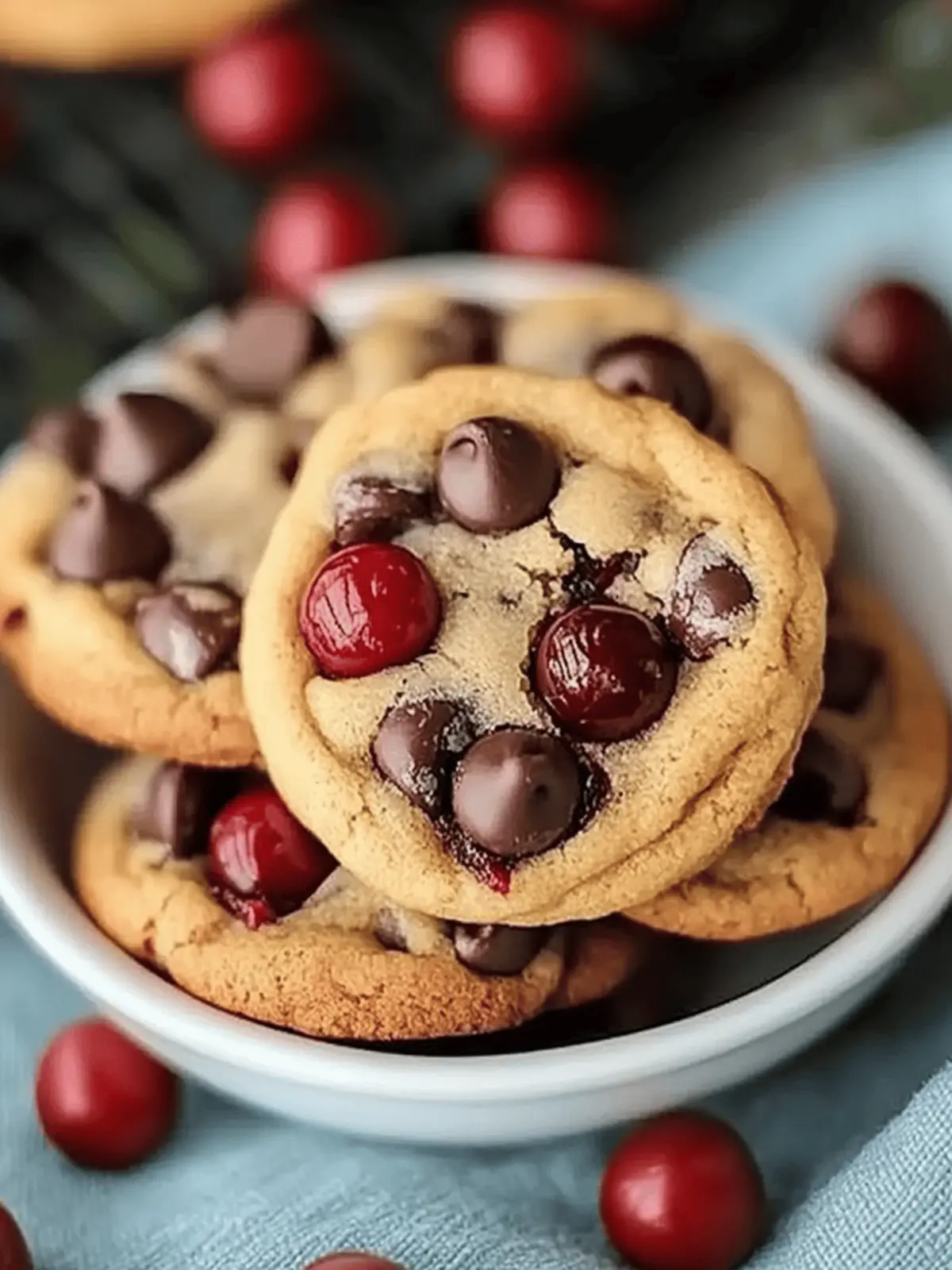 Cherry Chocolate Chip Cookies with Mocha Chips