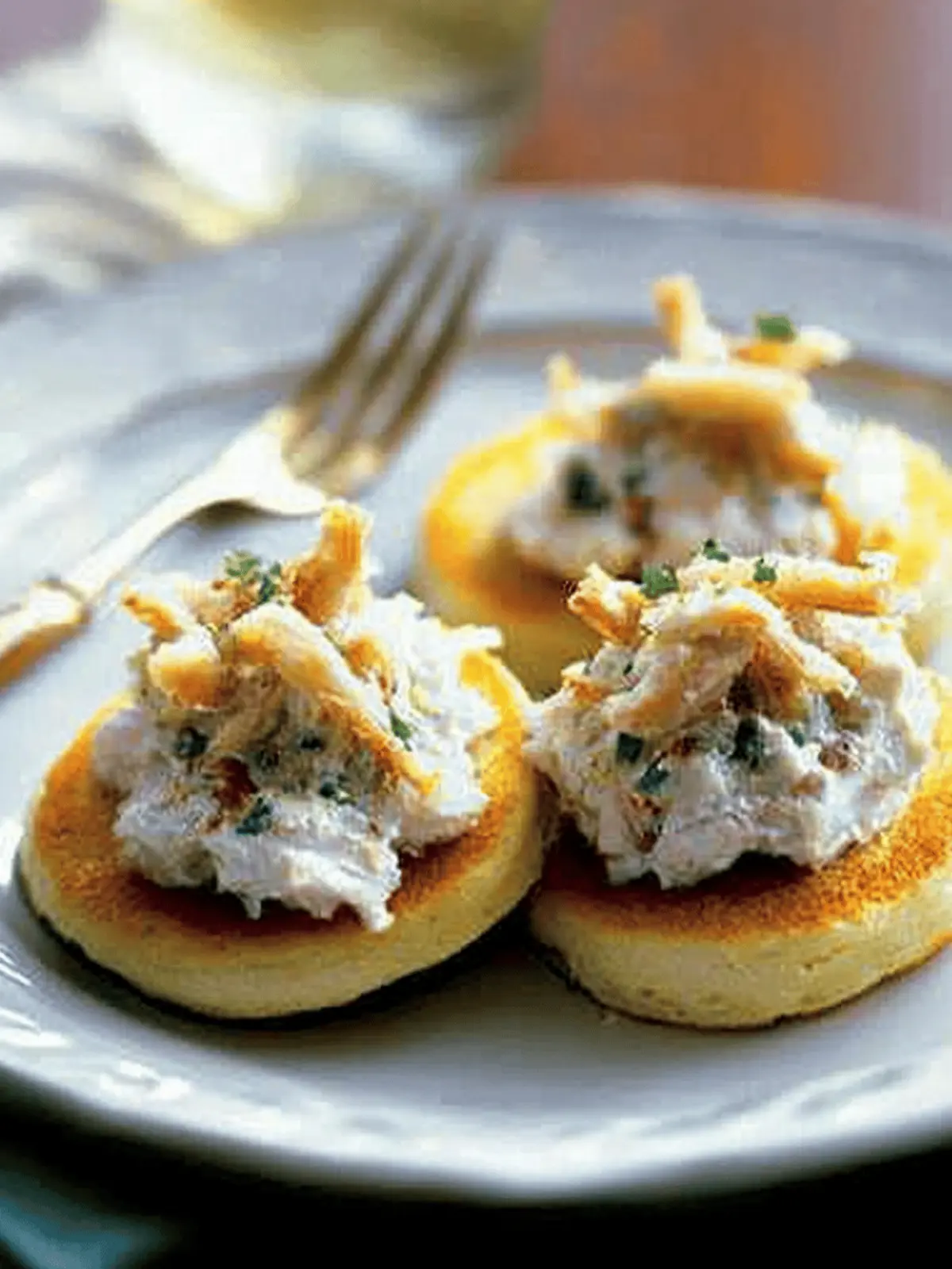 Johnnycakes with Peekytoe Crab