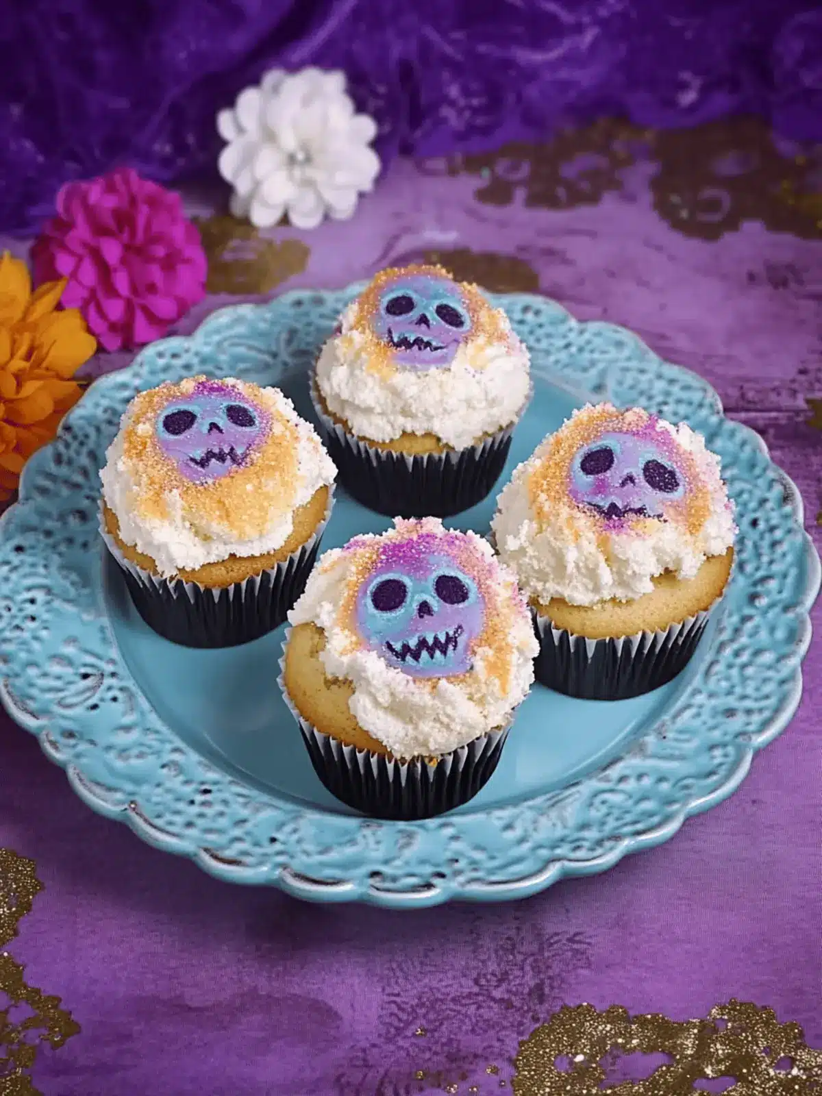 Irresistible Pan de Muerto Cupcakes for Your Sweet Celebrations 4 Pan de Muerto Cupcakes