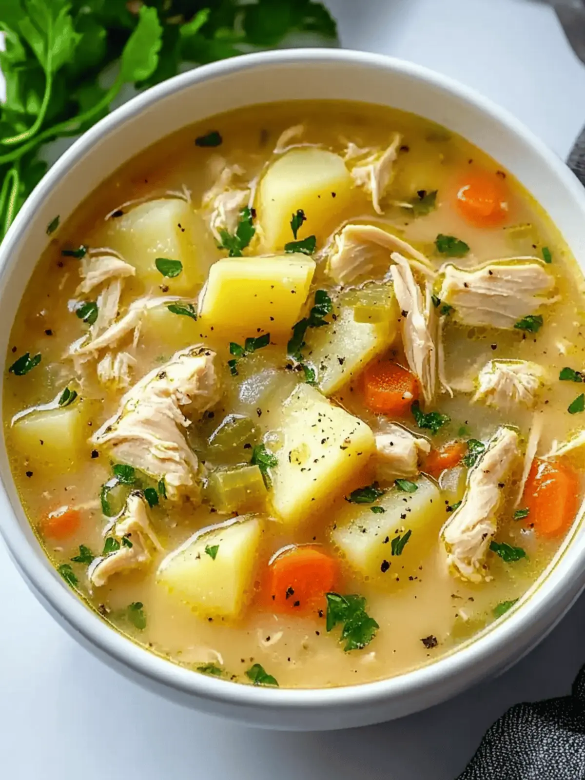 Comforting Chicken Soup with Potatoes