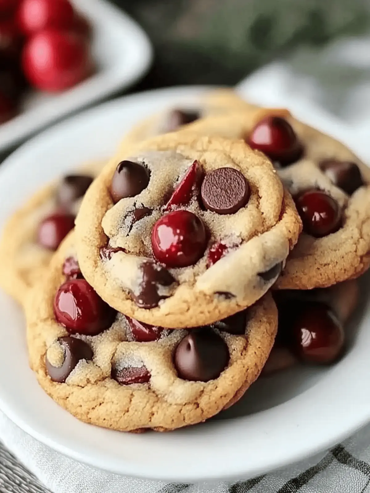 Cherry Chocolate Chip Cookies with Mocha Chips