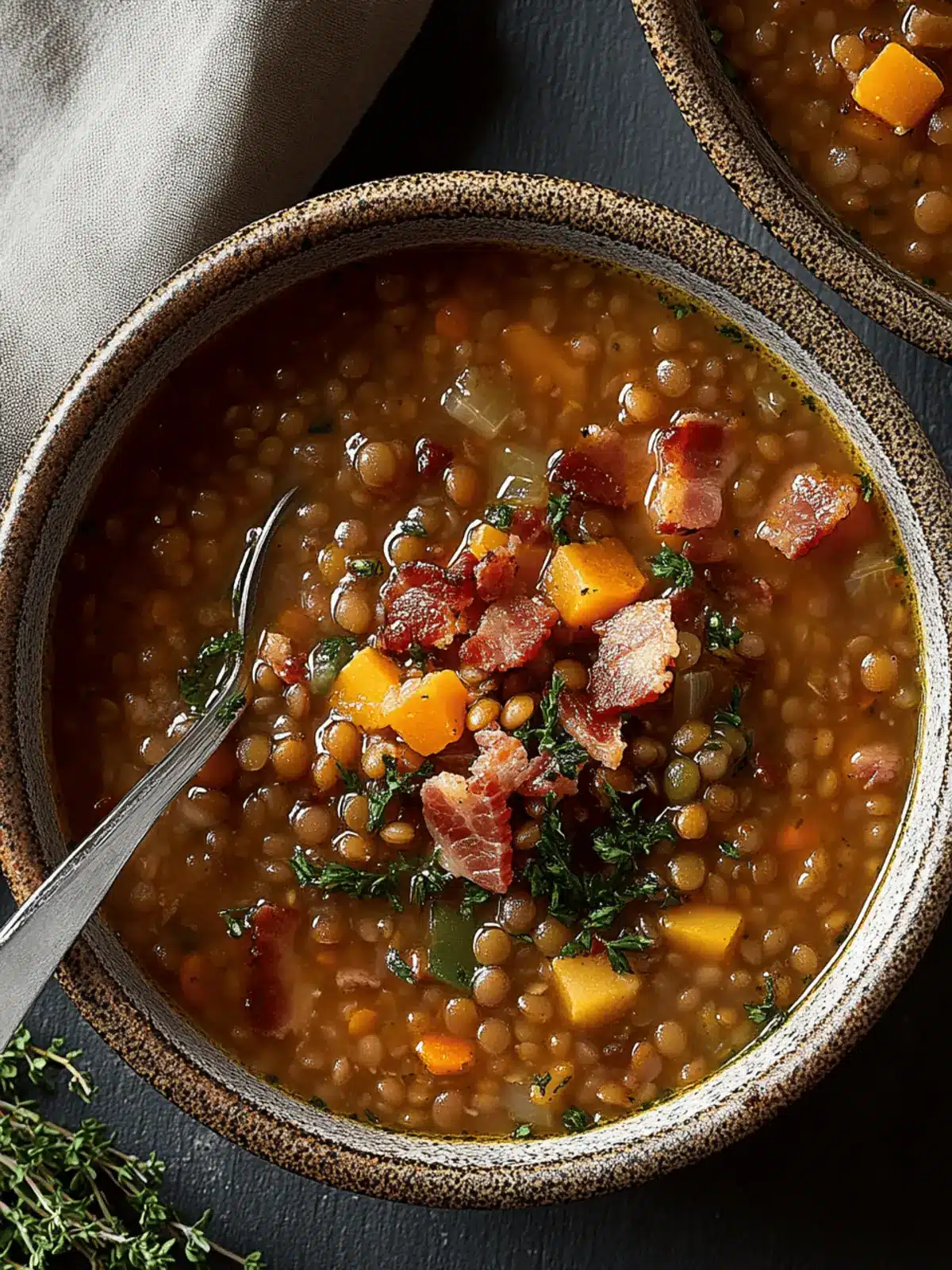 Hearty French Lentil Bacon Soup for Cozy Nights In 4 French Lentil Bacon Soup