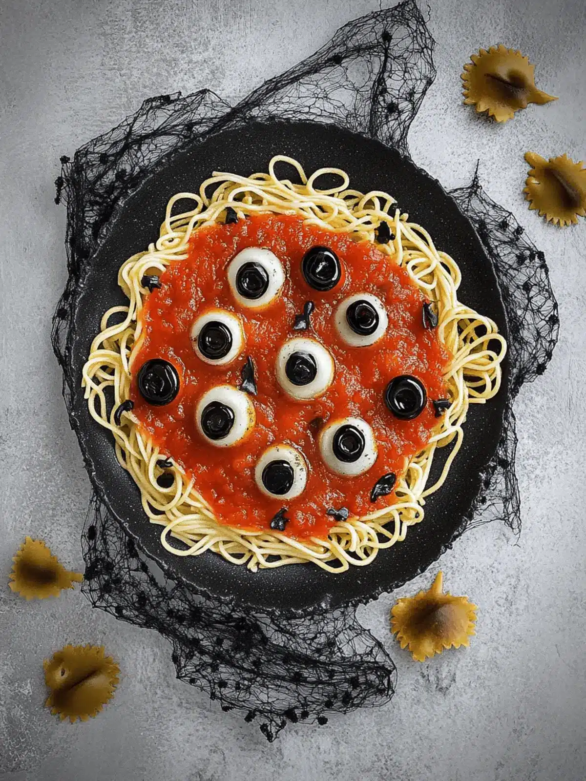 Spooky Halloween Pasta with Ghostly Meatballs Delight 2 Halloween Pasta