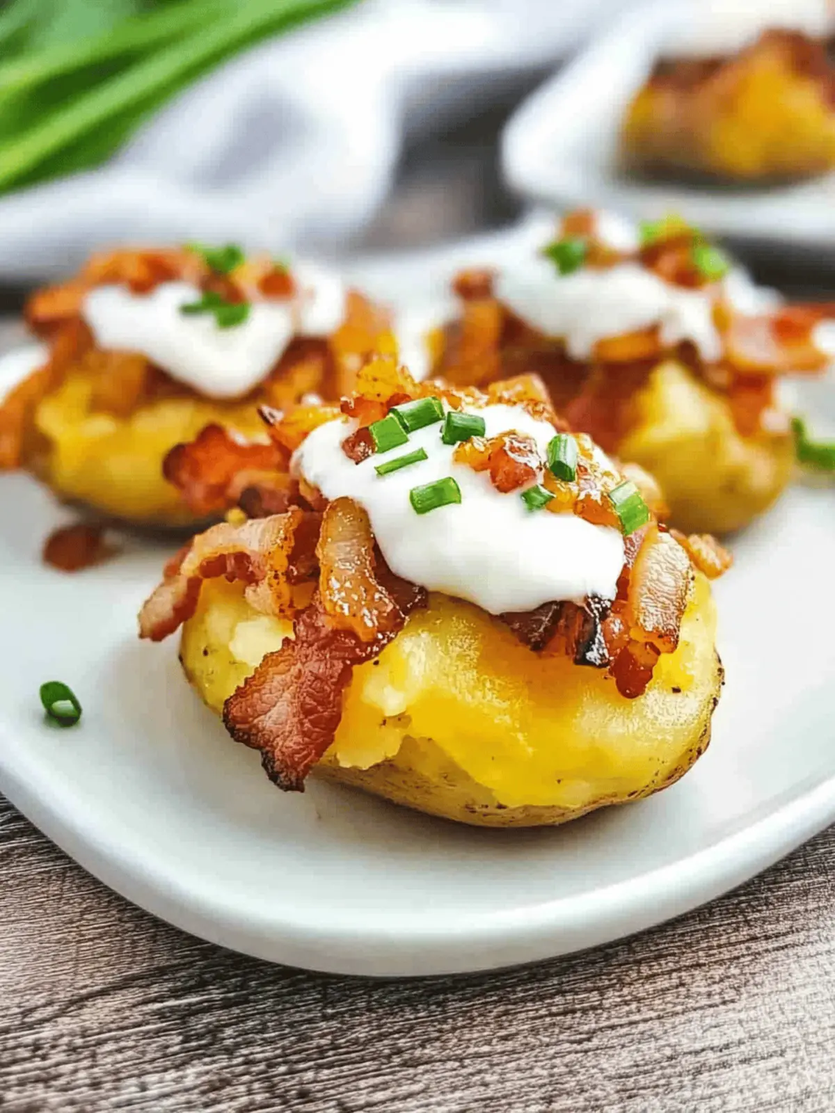 Irresistible Cheesy Bacon Loaded Smashed Potatoes Recipe 3 Cheesy Bacon Loaded Smashed Potatoes