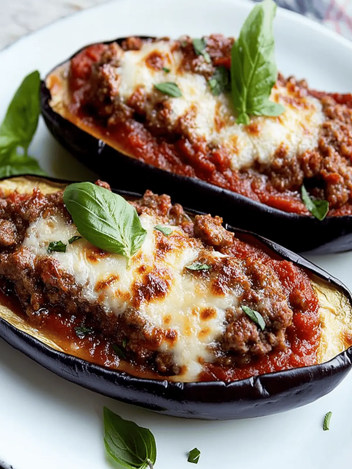 Sausage Stuffed Eggplant
