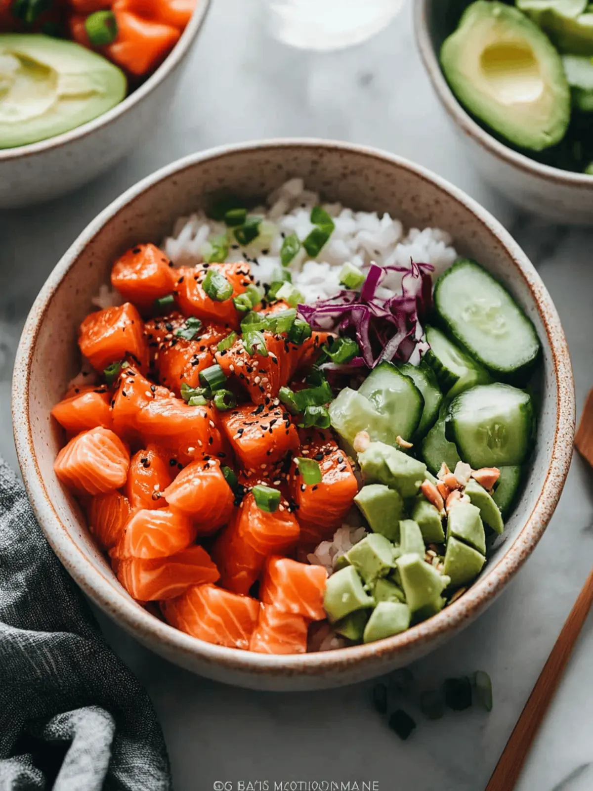 Savory Salmon Poke Bowl Ready in Just 20 Minutes 3 Salmon Poke Bowl