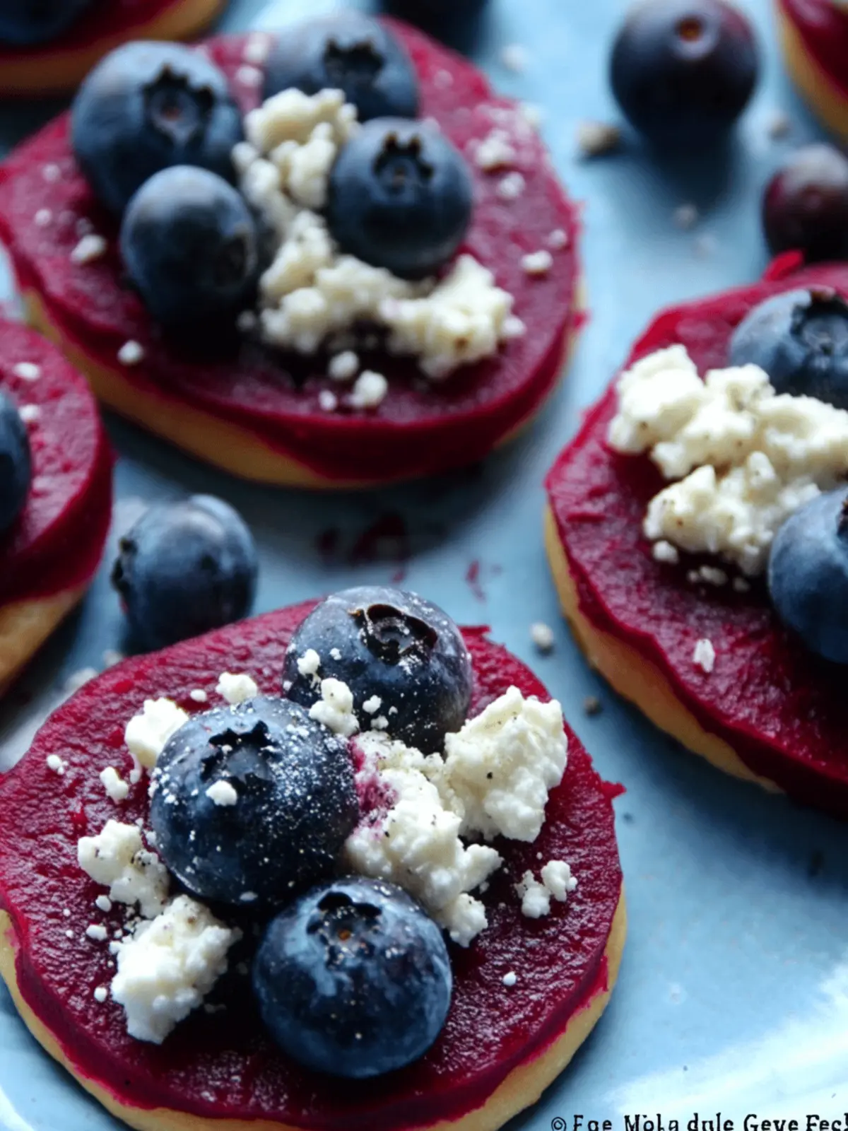 Beet, Blueberry and Goat Cheese Rounds
