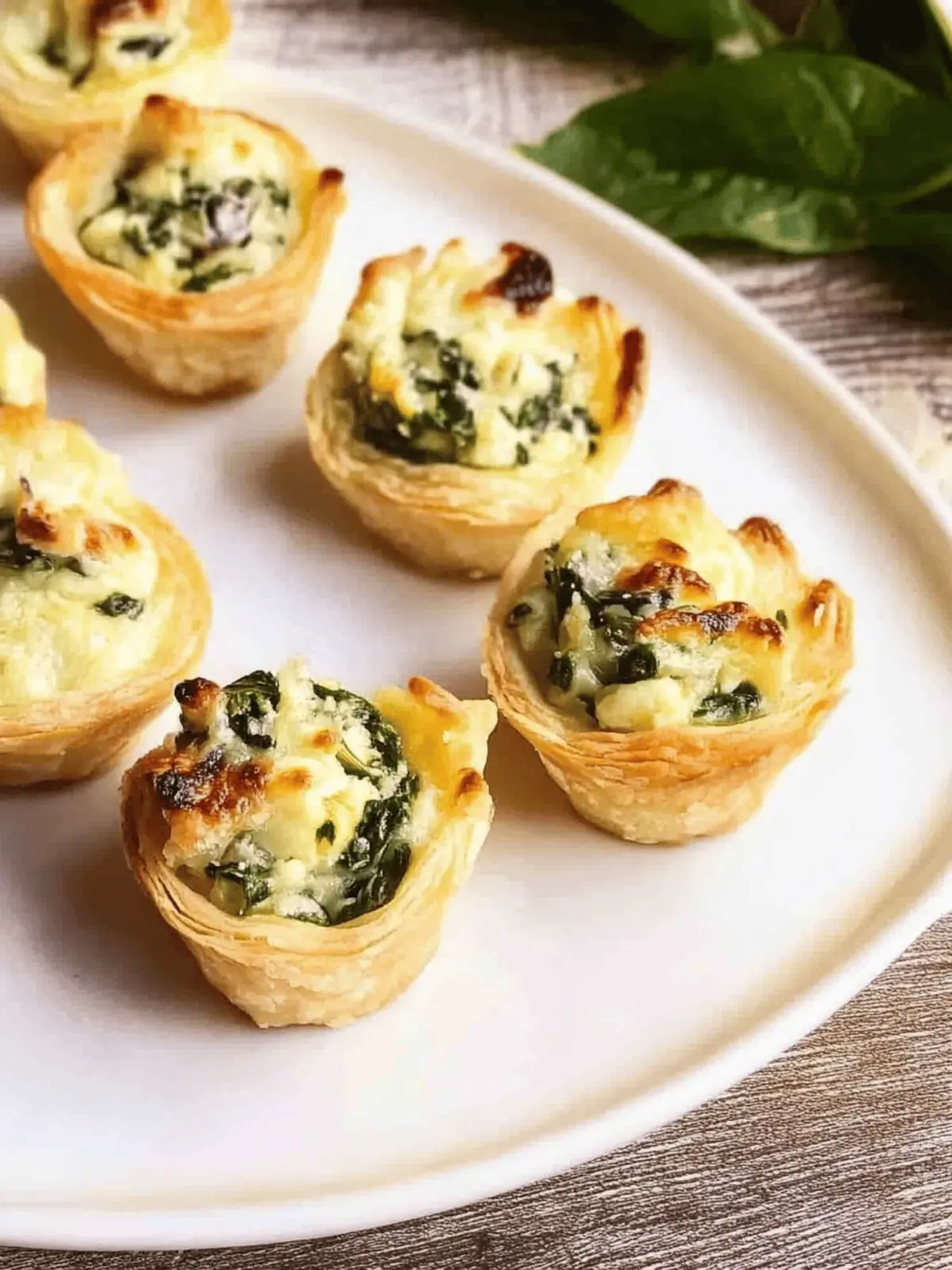 Mini Cheese and Spinach Tartlets