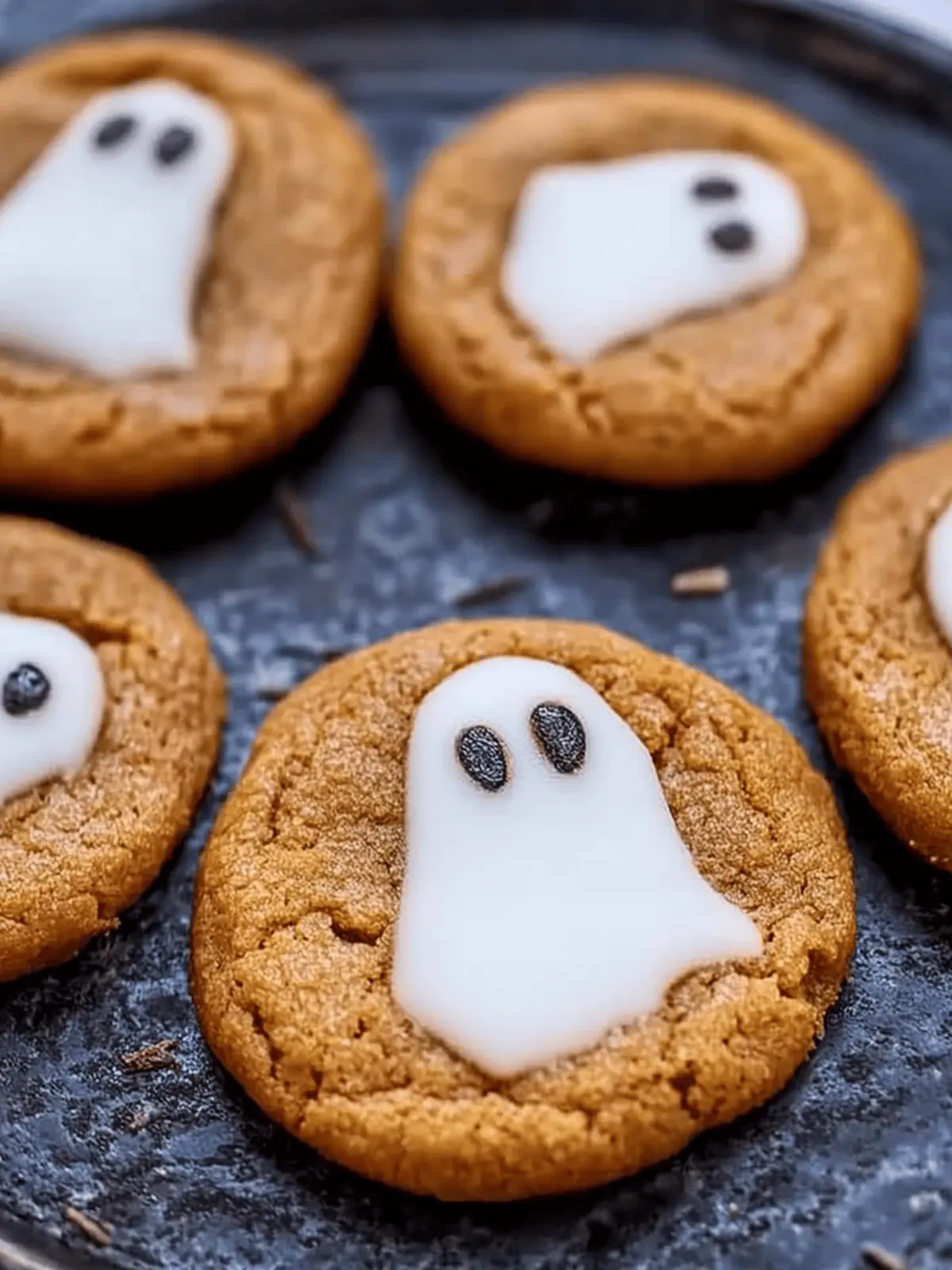 Spooky Ghost Brown Butter Pumpkin Cookies