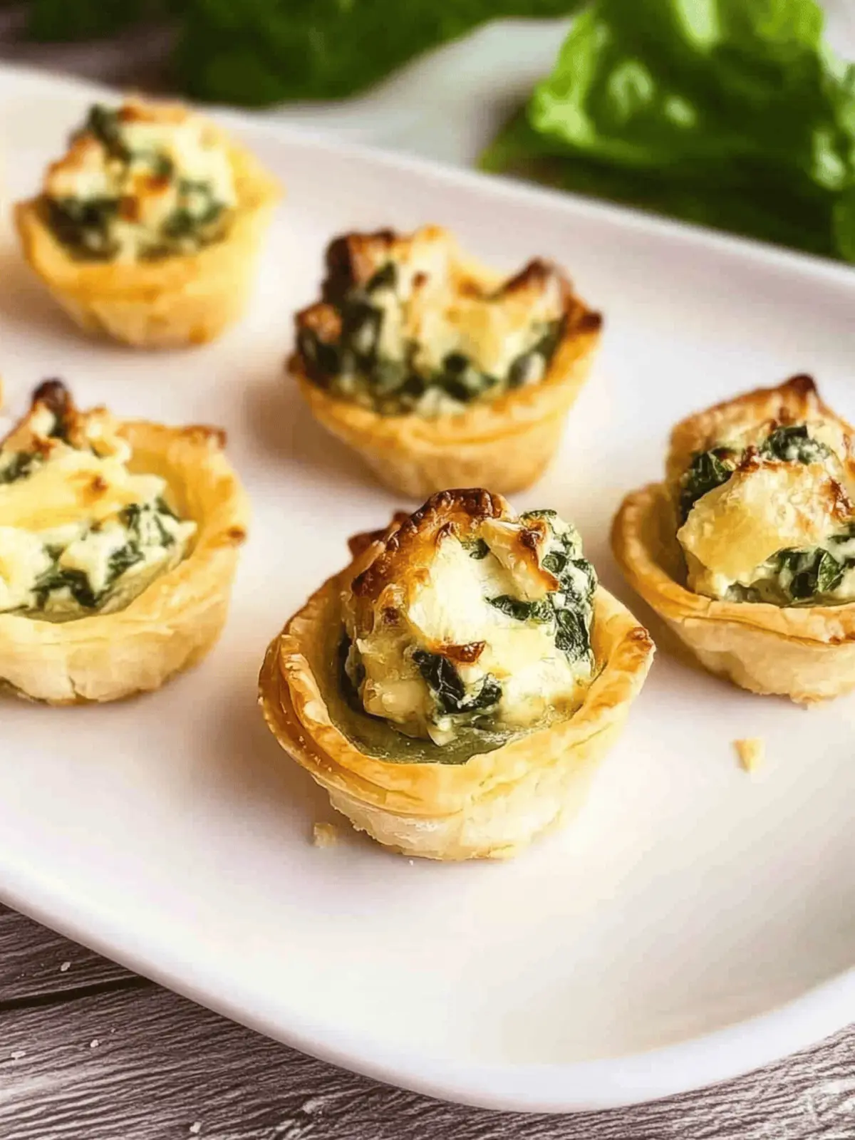 Mini Cheese and Spinach Tartlets
