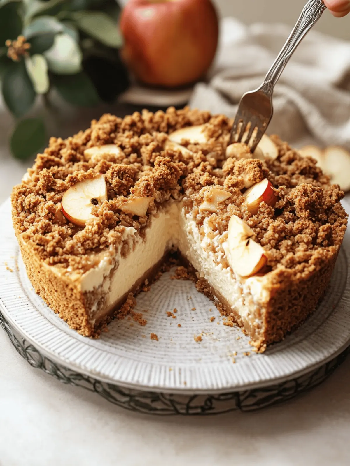Apple Crumble Cheesecake