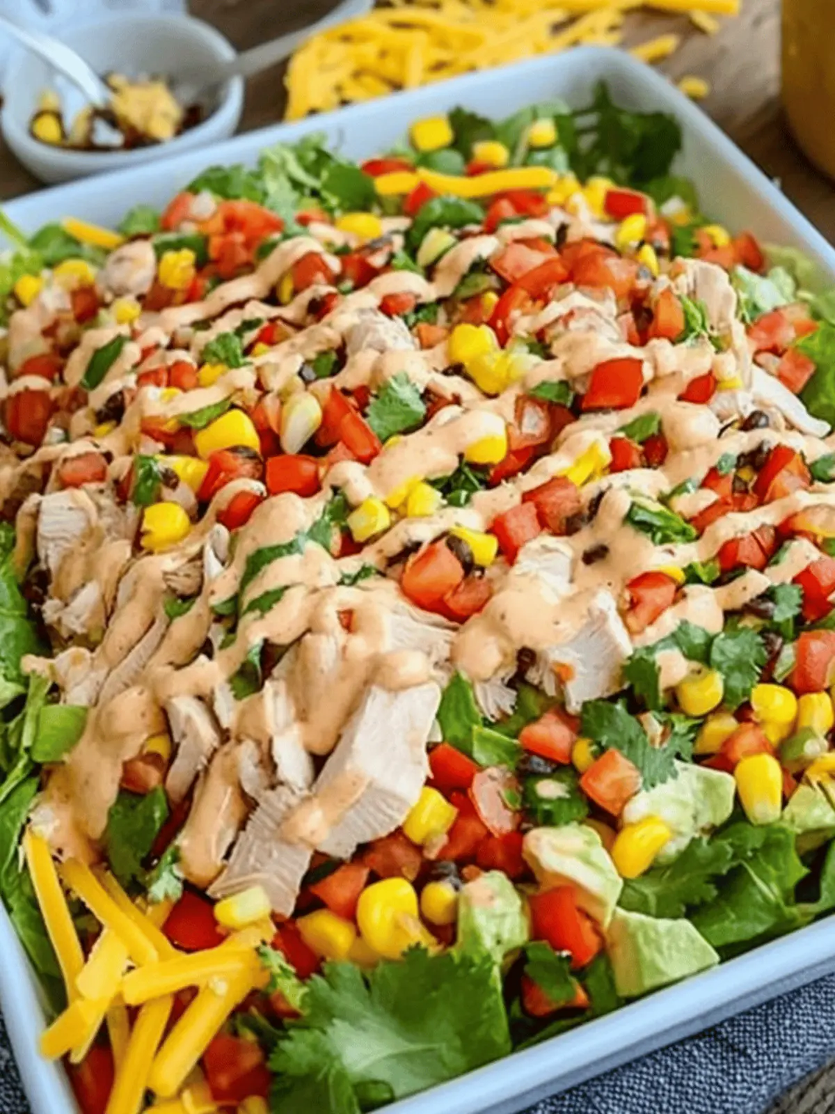 Southwest Chicken Salad with Spicy Ranch Dressing